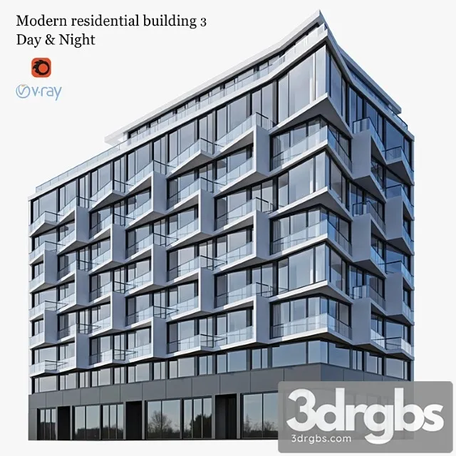 Residential Building 3 3D Model Free