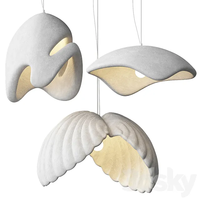 Resin Pendant Lamp 3D Model