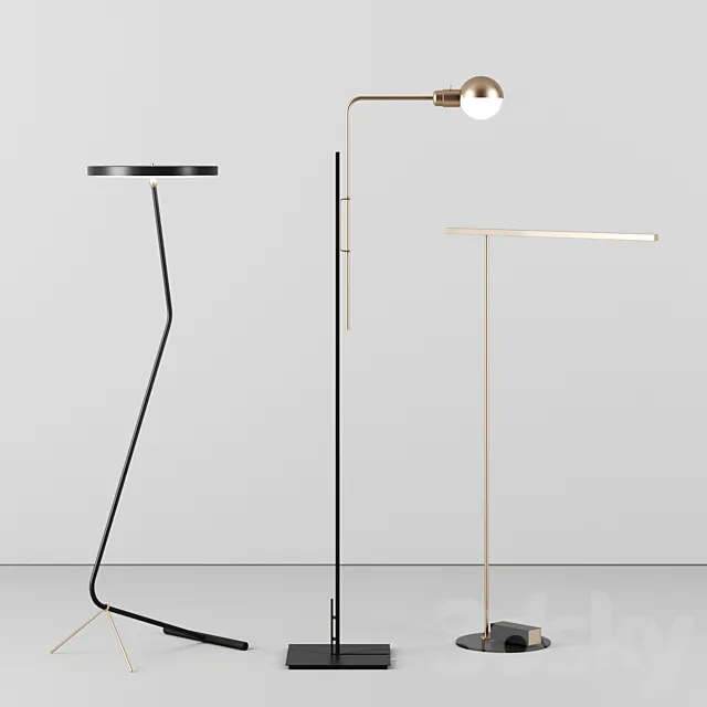 Restart milano floor lamps 3D Model
