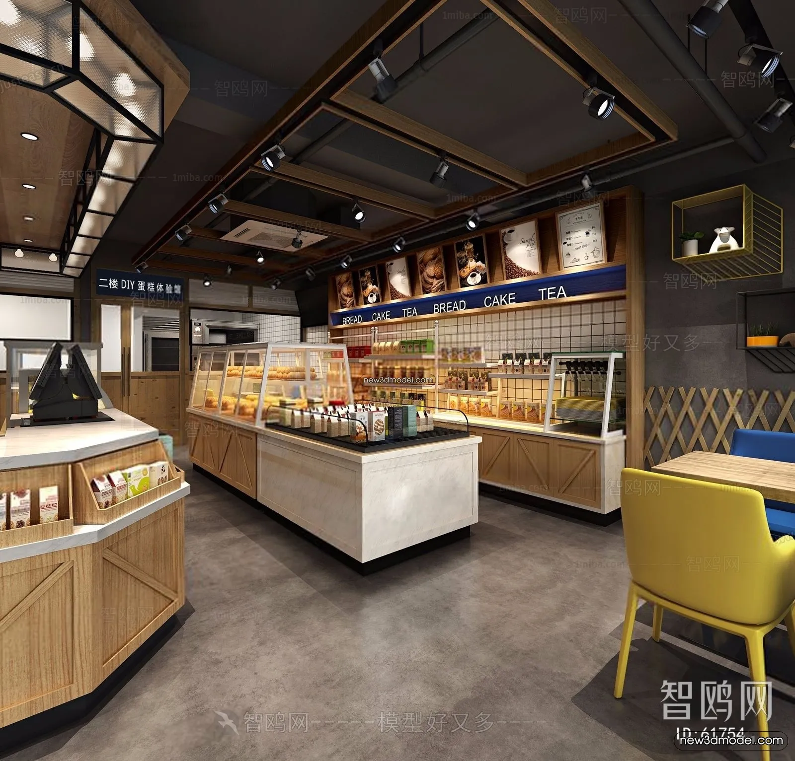 Restaurant and Fastfood 3D Scene - 3D Blocks - 005