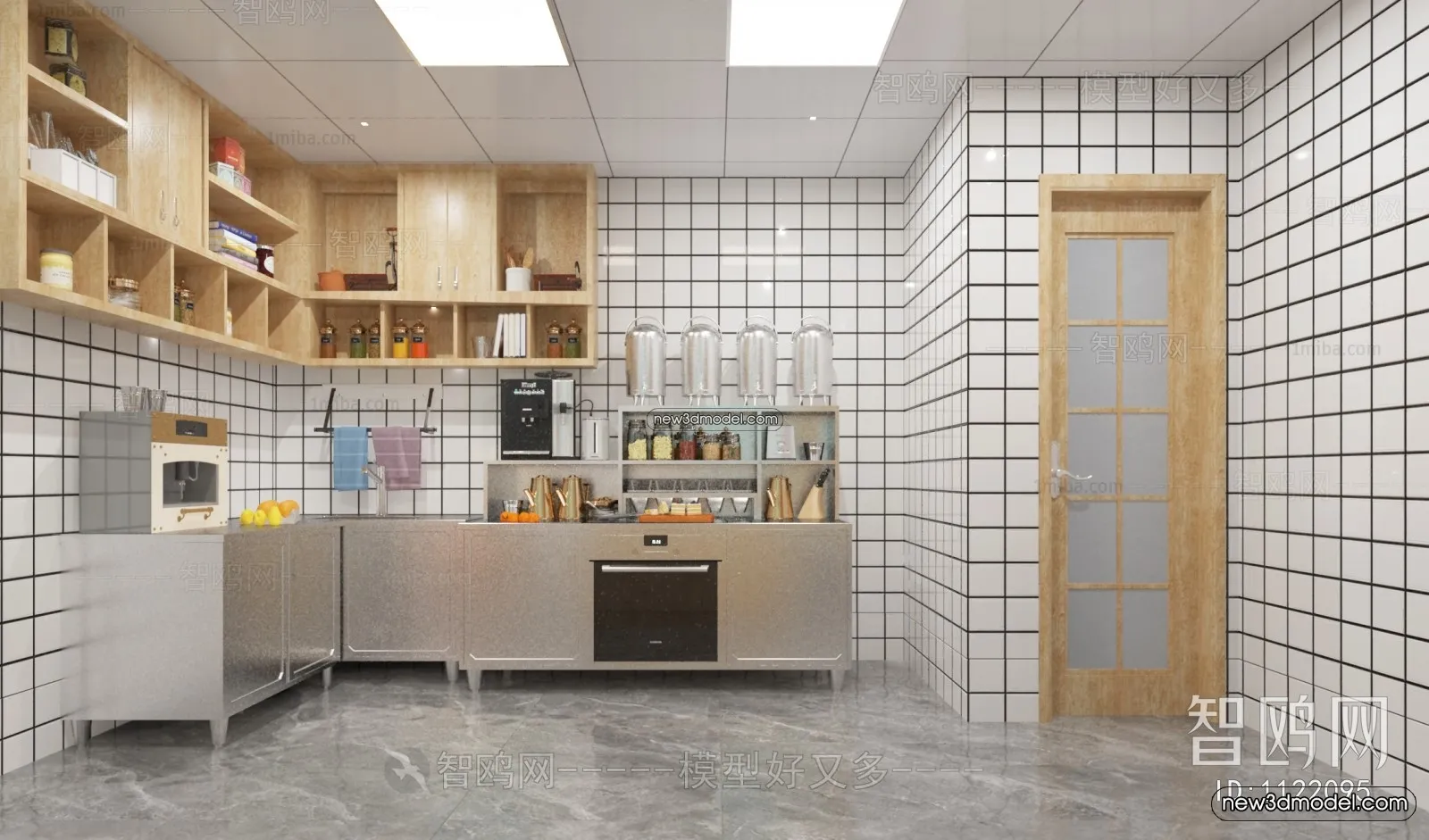 Restaurant and Fastfood 3D Scene - 3D Blocks - 014