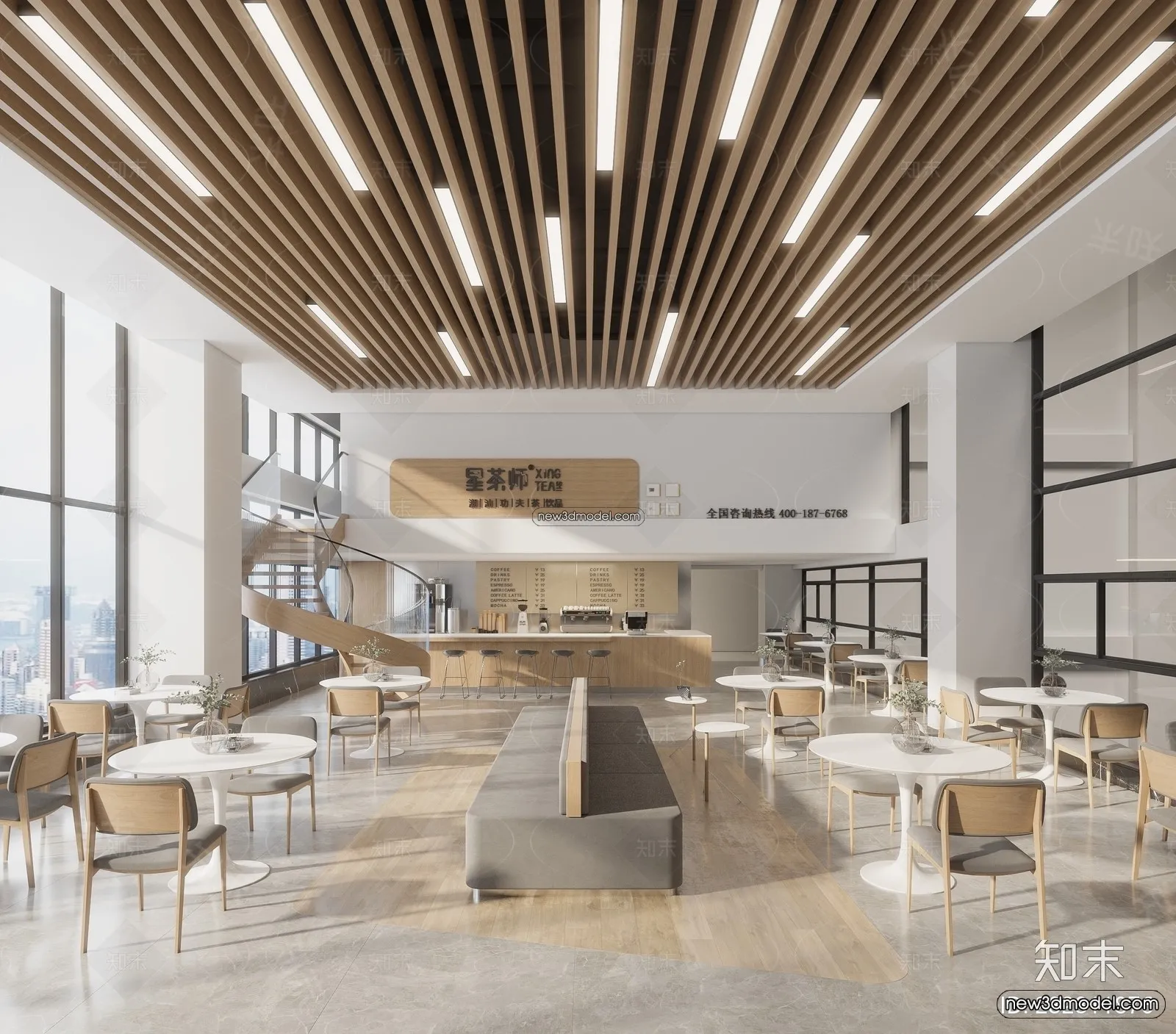 Restaurant and Fastfood 3D Scene - 3D Blocks - 021