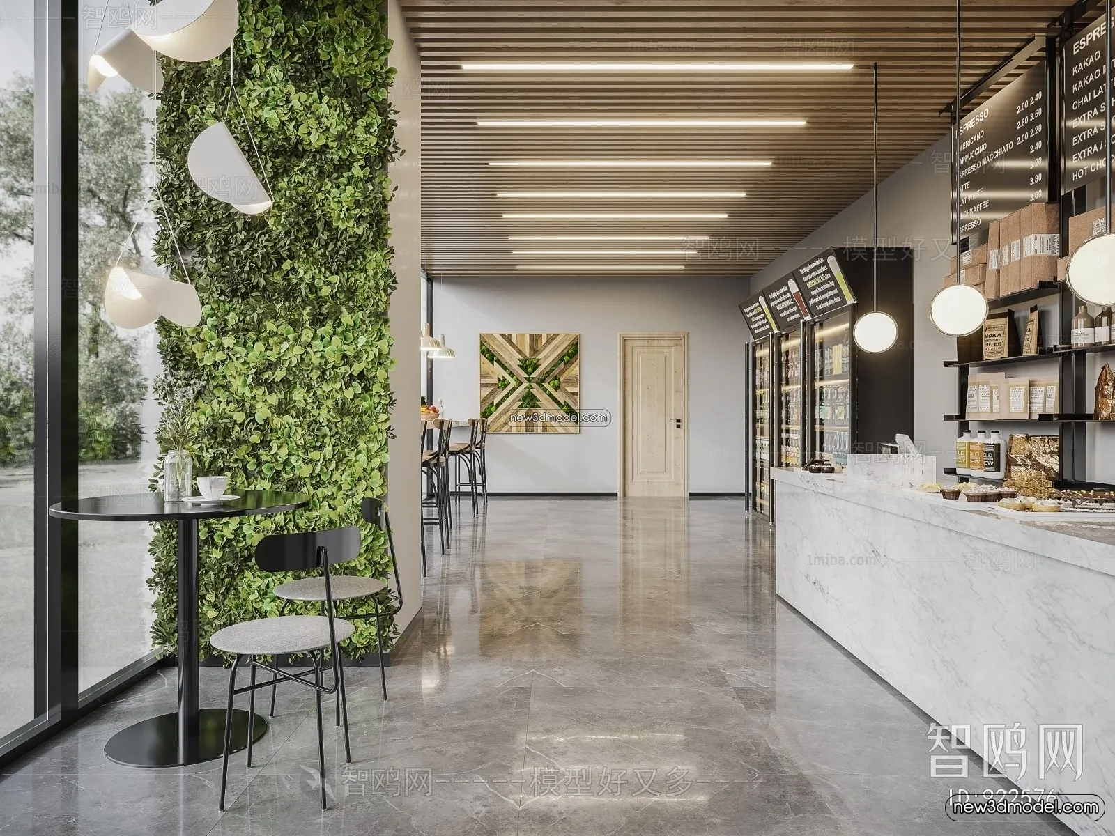 Restaurant and Fastfood 3D Scene - 3D Blocks - 022