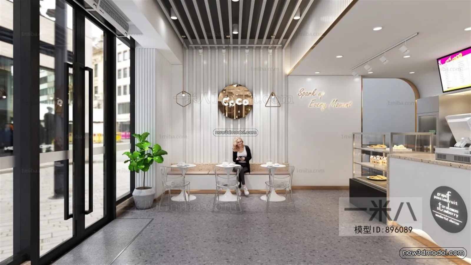 Restaurant and Fastfood 3D Scene - 3D Blocks - 027