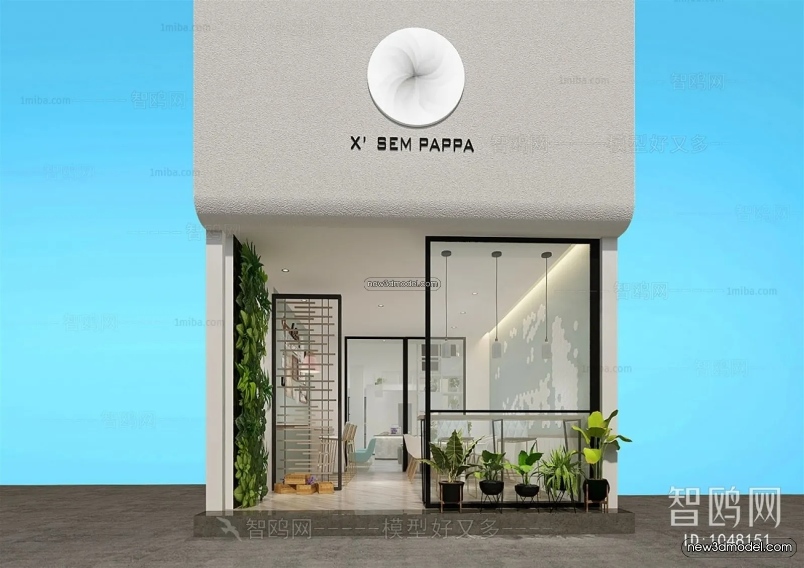 Restaurant and Fastfood 3D Scene - 3D Blocks - 037