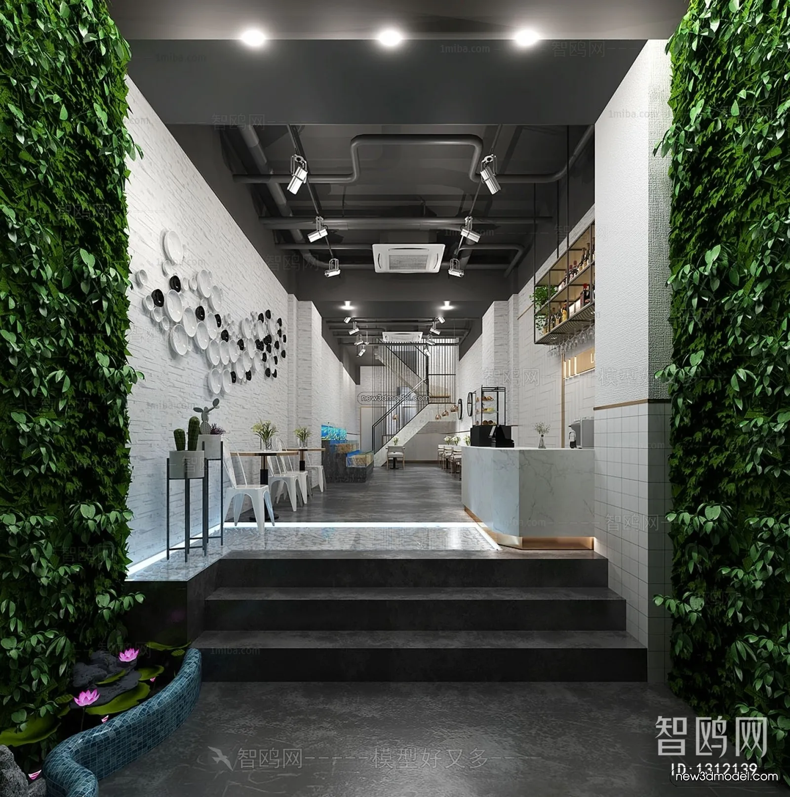 Restaurant and Fastfood 3D Scene - 3D Blocks - 040