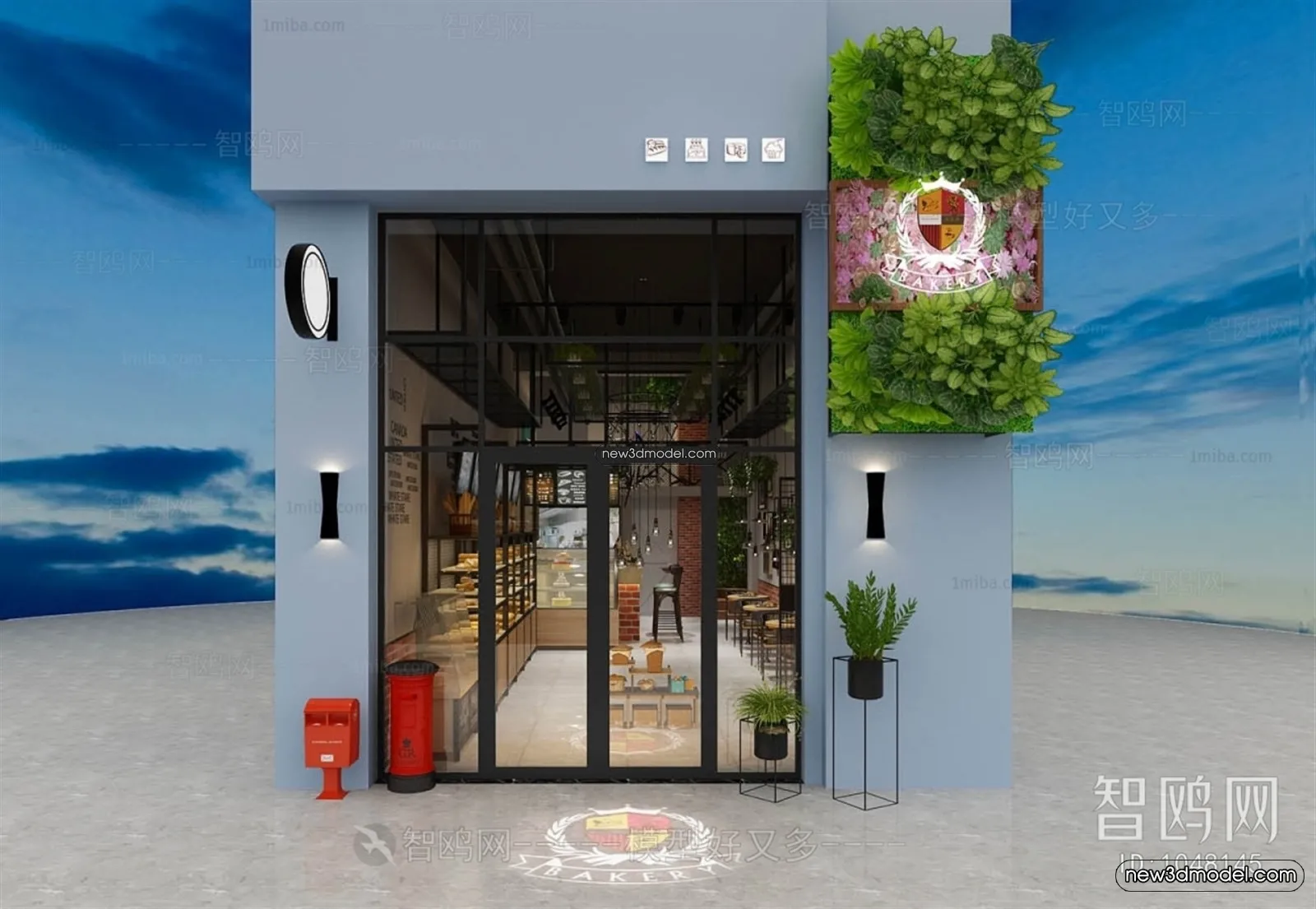 Restaurant and Fastfood 3D Scene - 3D Blocks - 050
