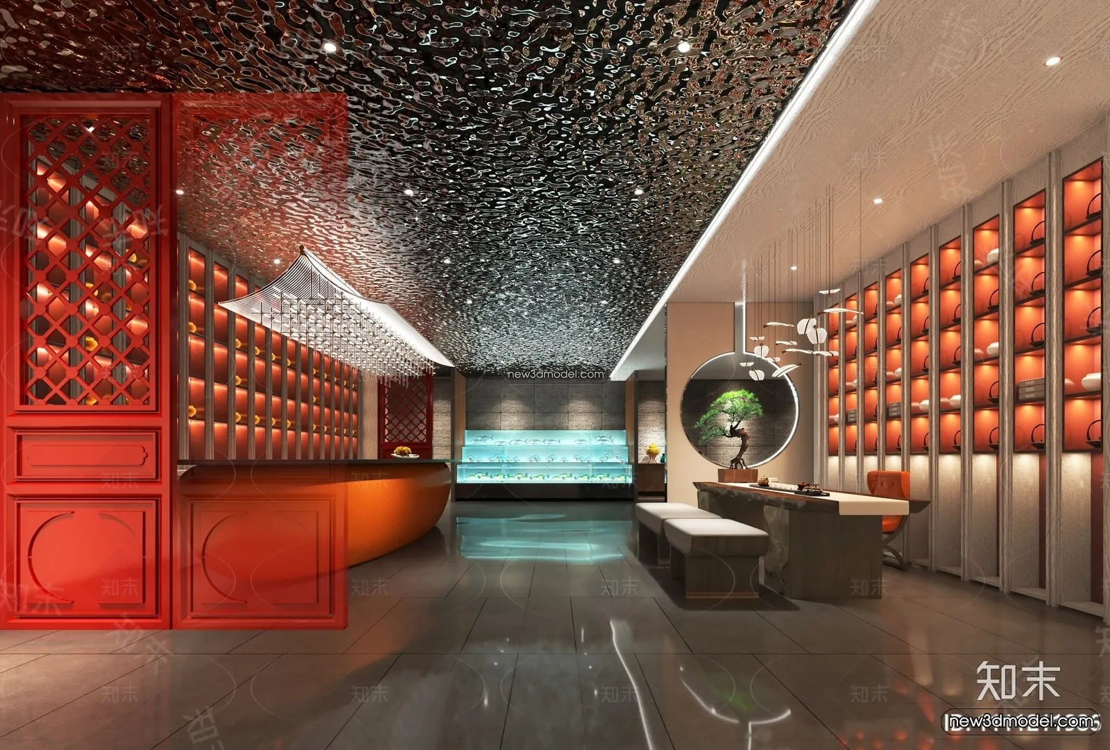 Restaurant and Fastfood 3D Scene - 3D Blocks - 075