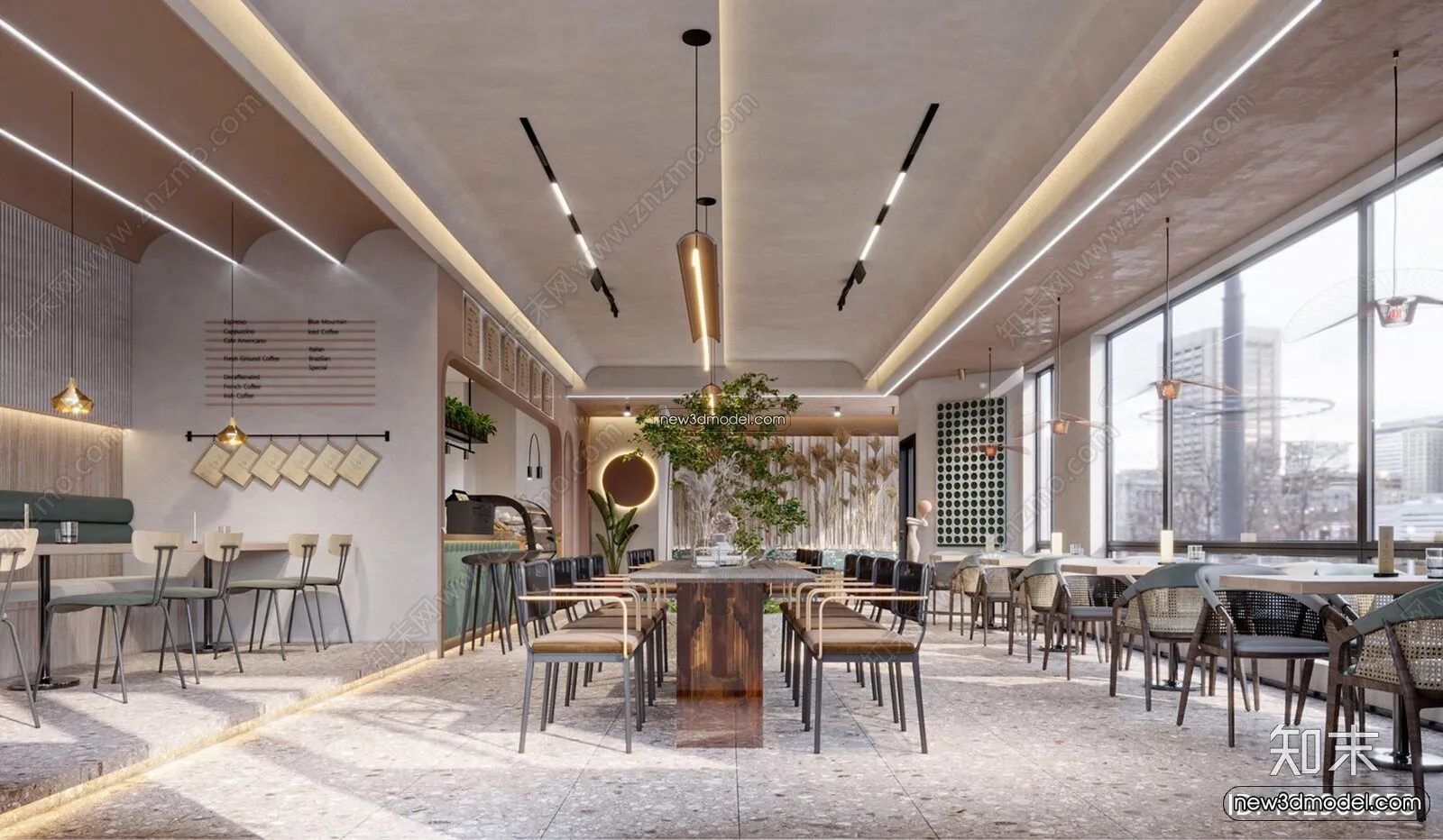 Restaurant and Fastfood 3D Scene - 3D Blocks - 077