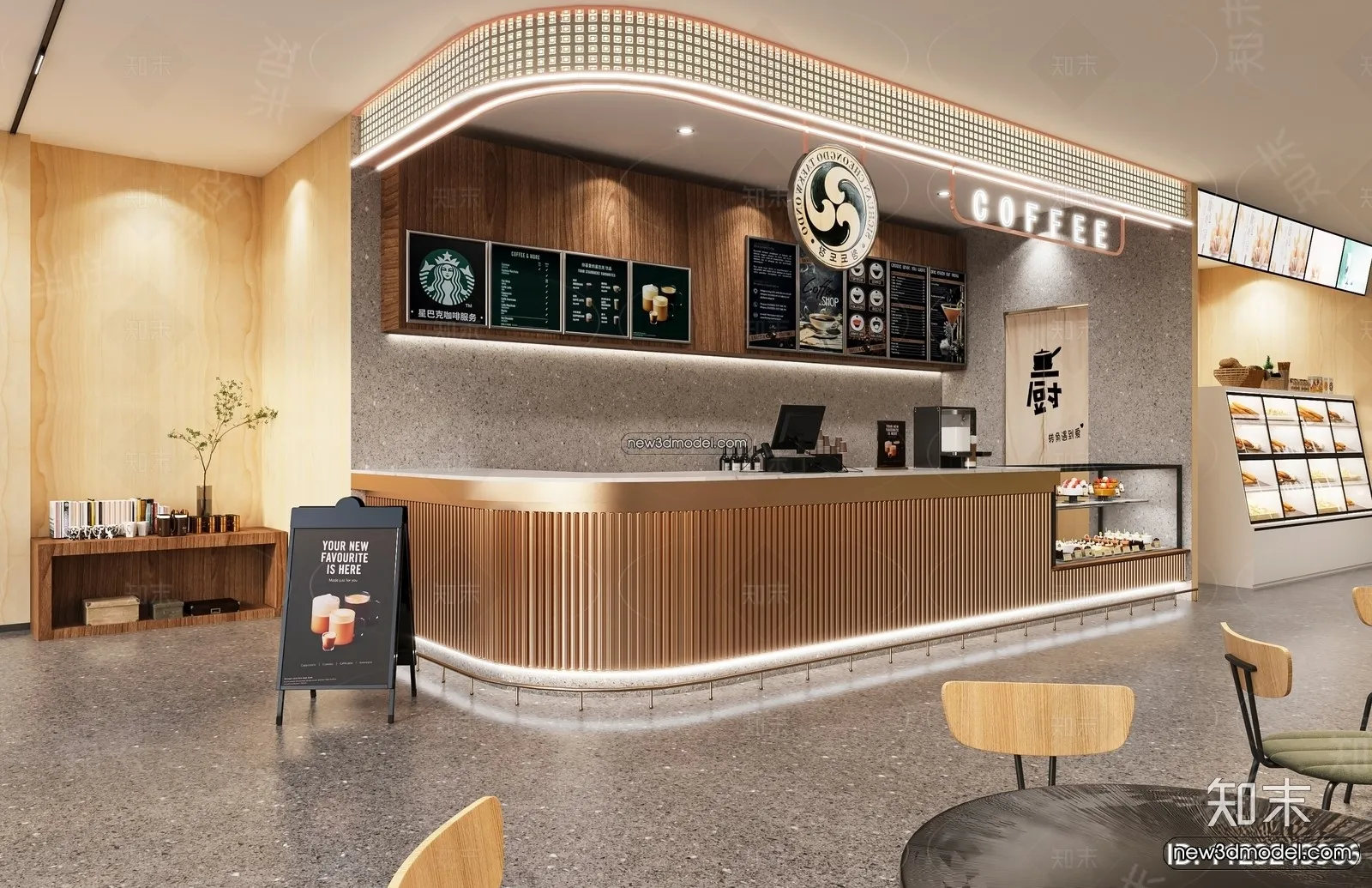 Restaurant and Fastfood 3D Scene - 3D Blocks - 081