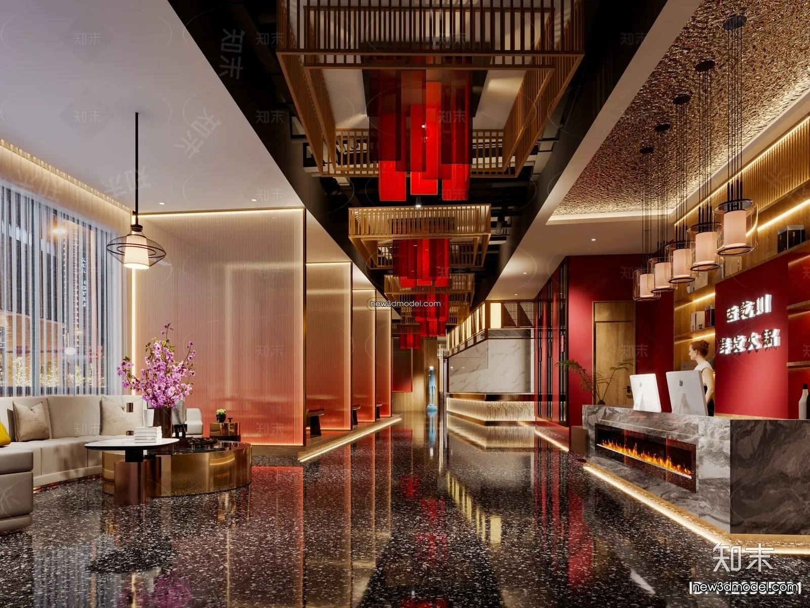 Restaurant and Fastfood 3D Scene - 3D Blocks - 093