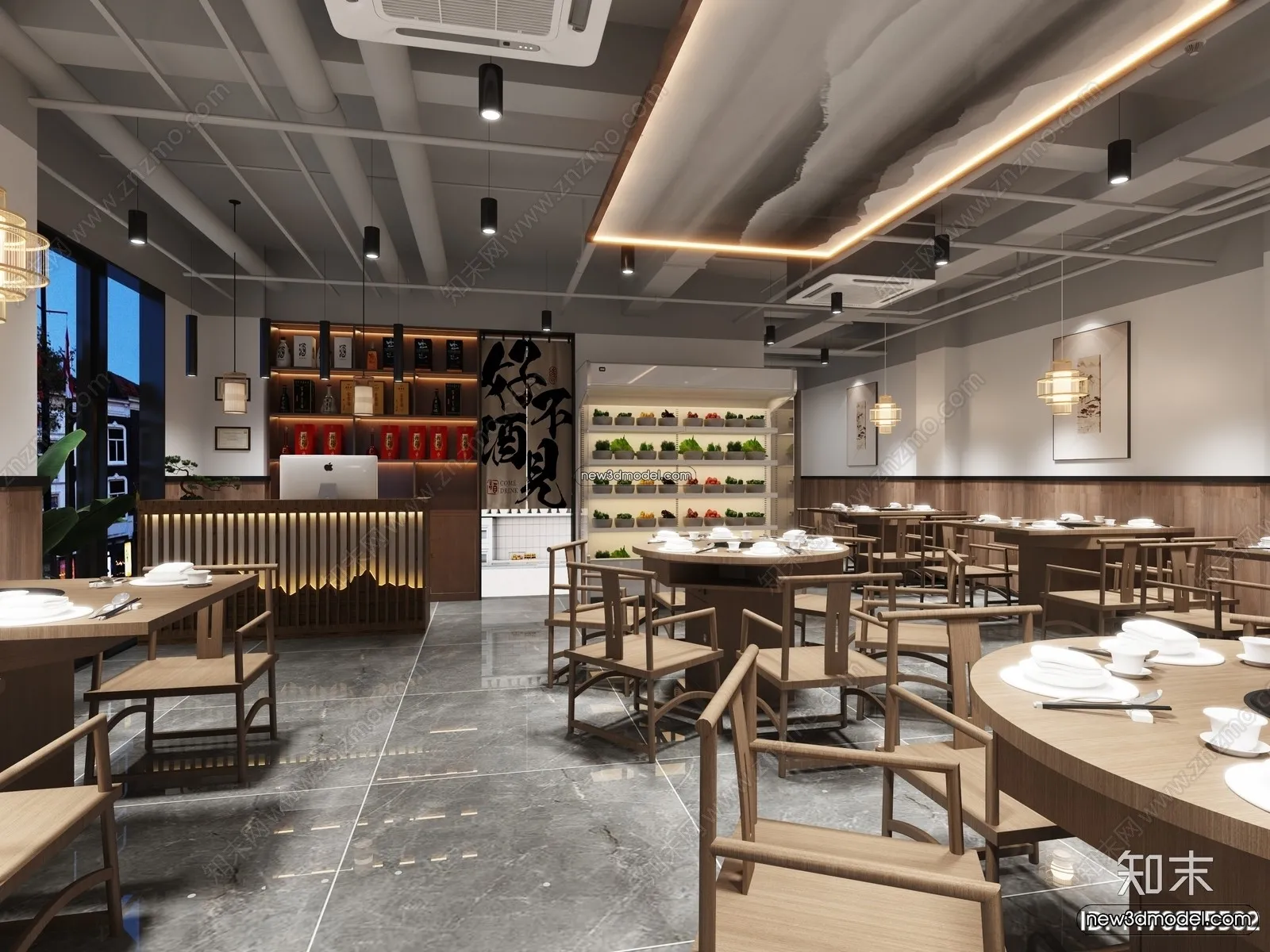 Restaurant and Fastfood 3D Scene - 3D Blocks - 101