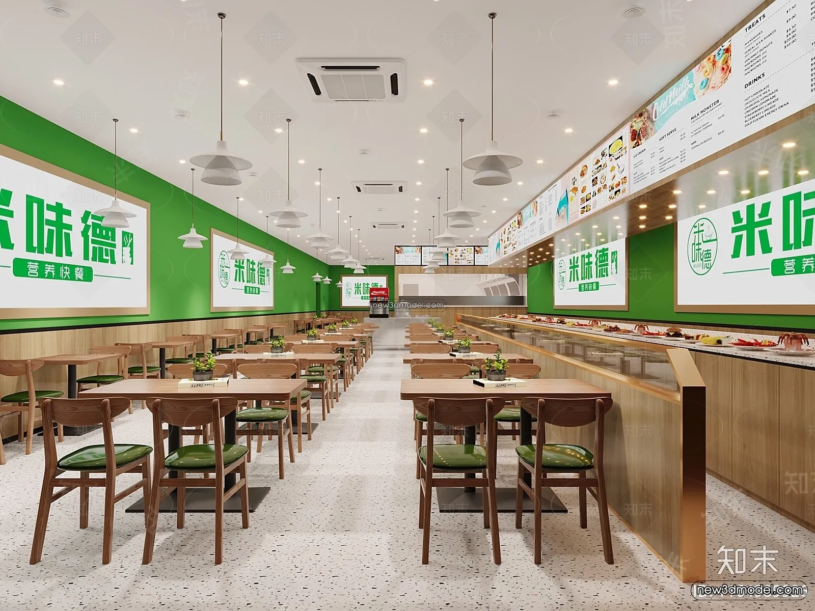 Restaurant and Fastfood 3D Scene - 3D Blocks - 102