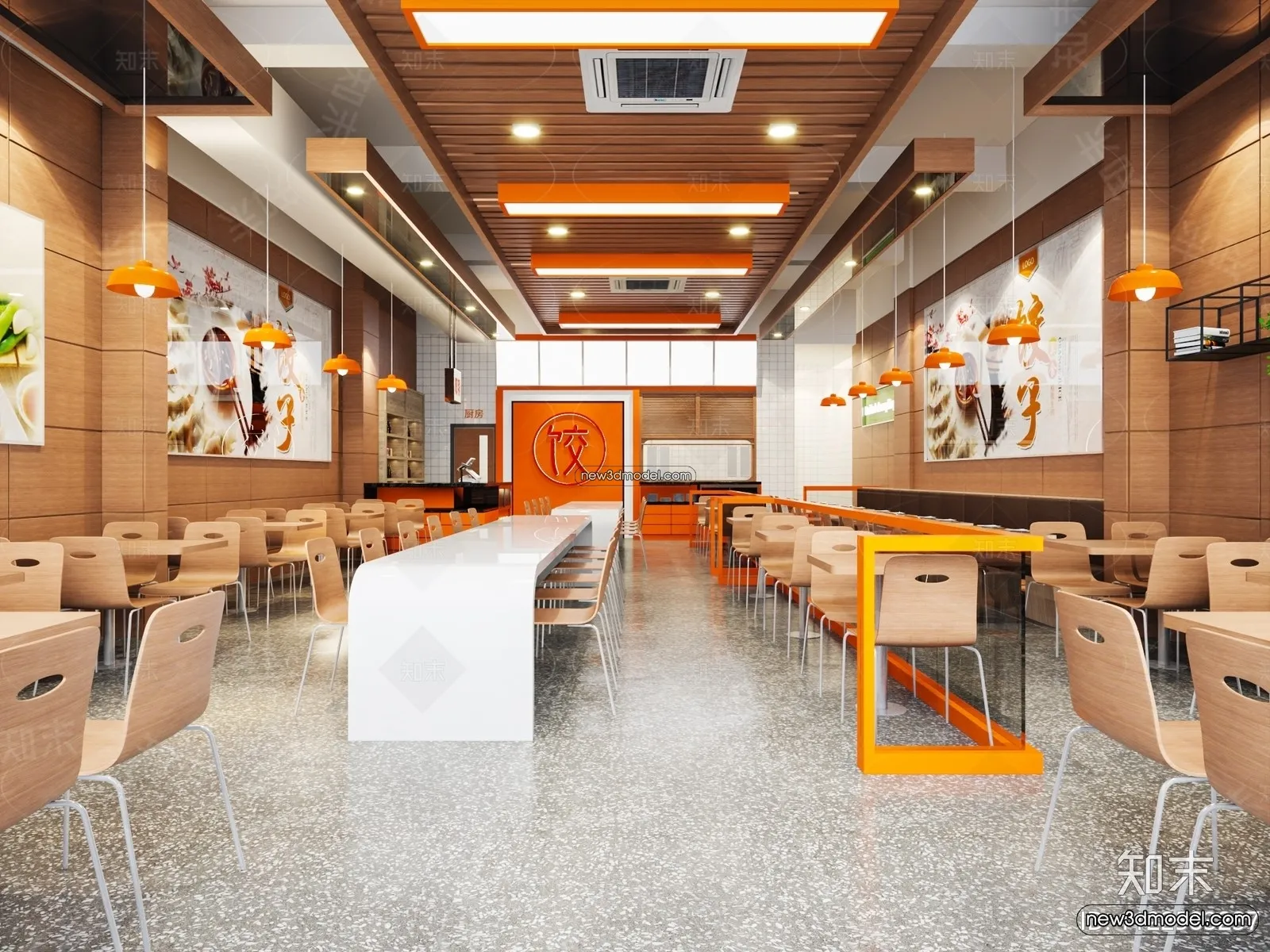 Restaurant and Fastfood 3D Scene - 3D Blocks - 103