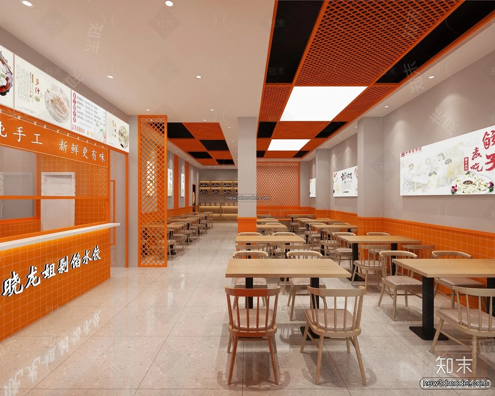 Restaurant and Fastfood 3D Scene - 3D Blocks - 104