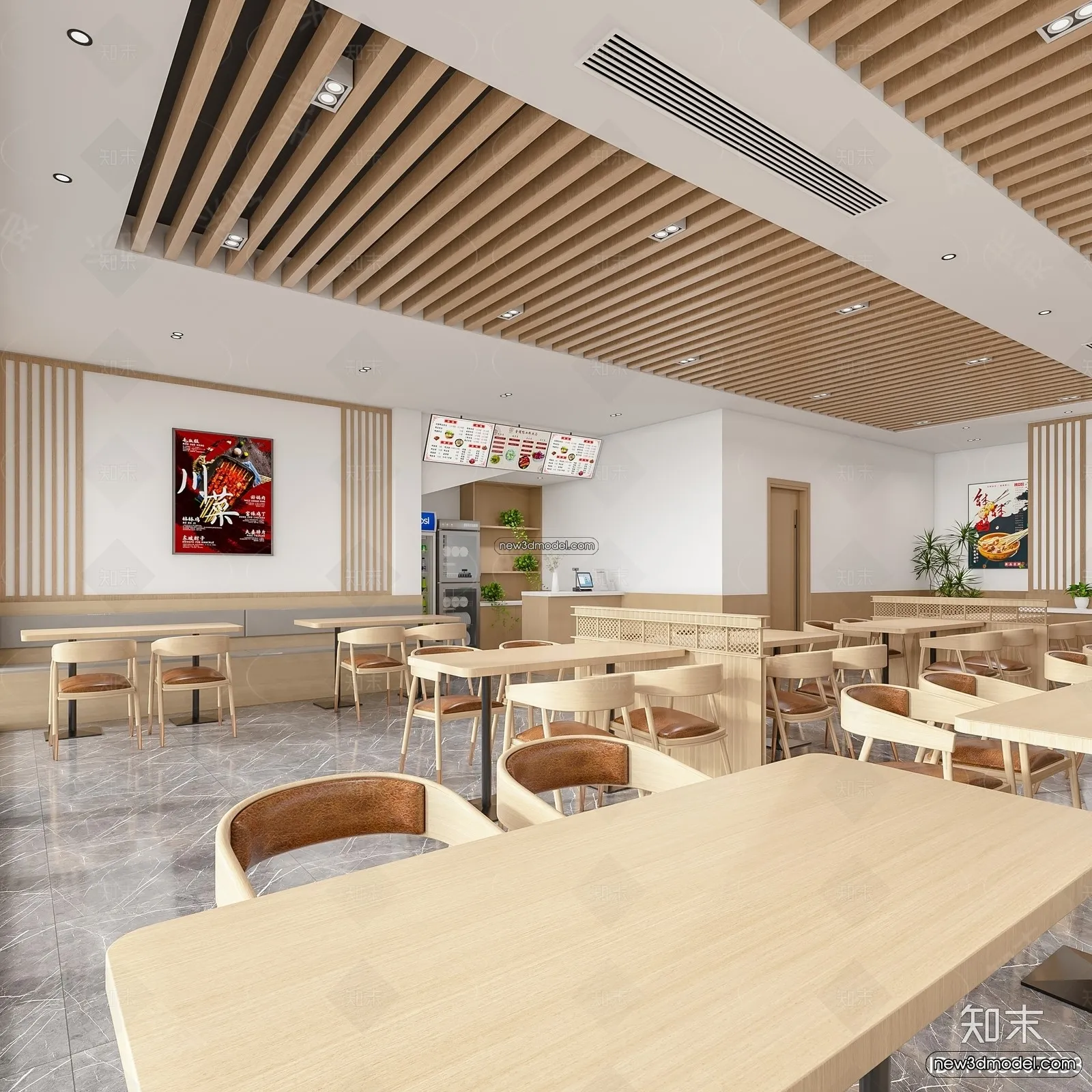 Restaurant and Fastfood 3D Scene - 3D Blocks - 107