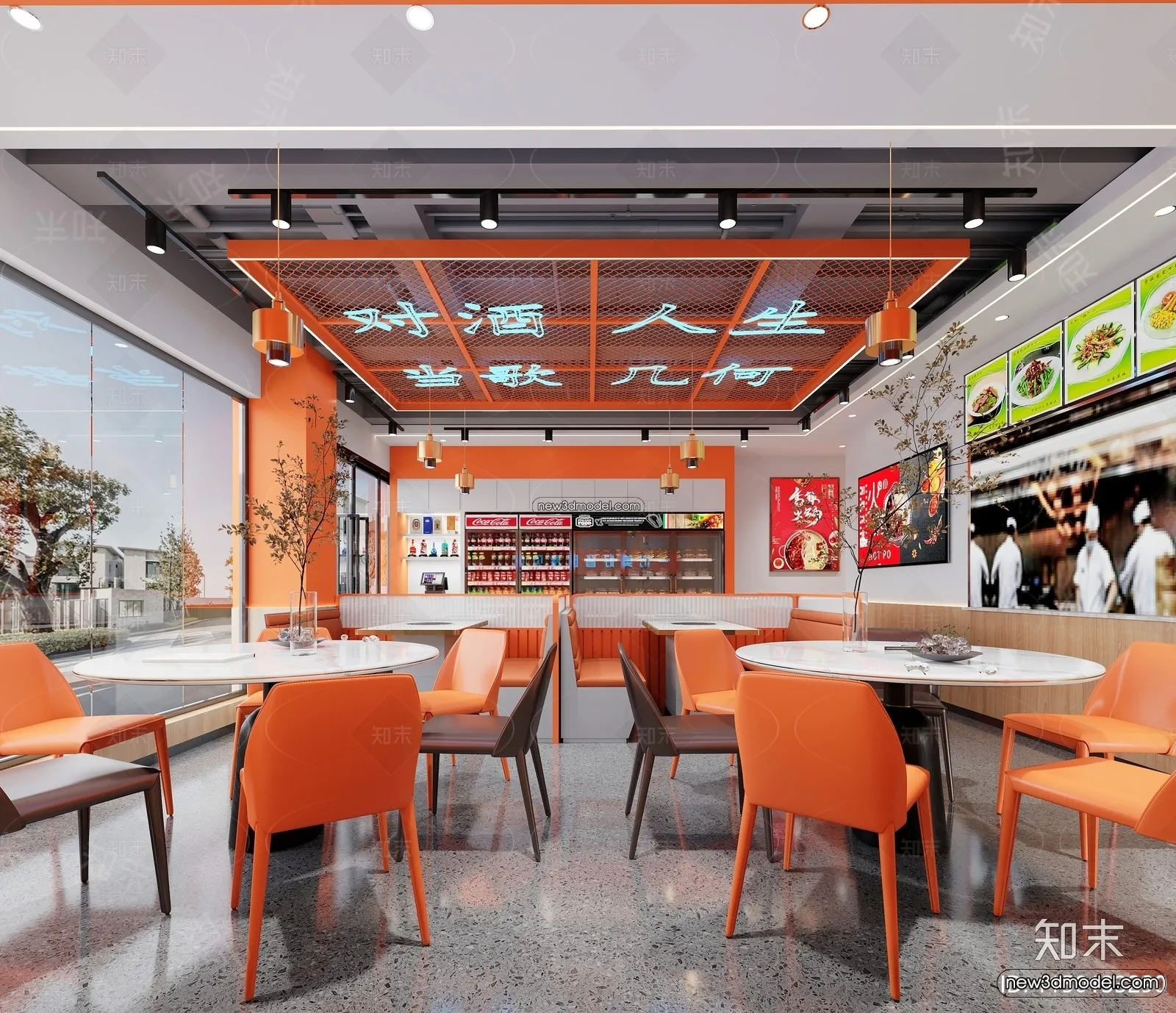 Restaurant and Fastfood 3D Scene - 3D Blocks - 108