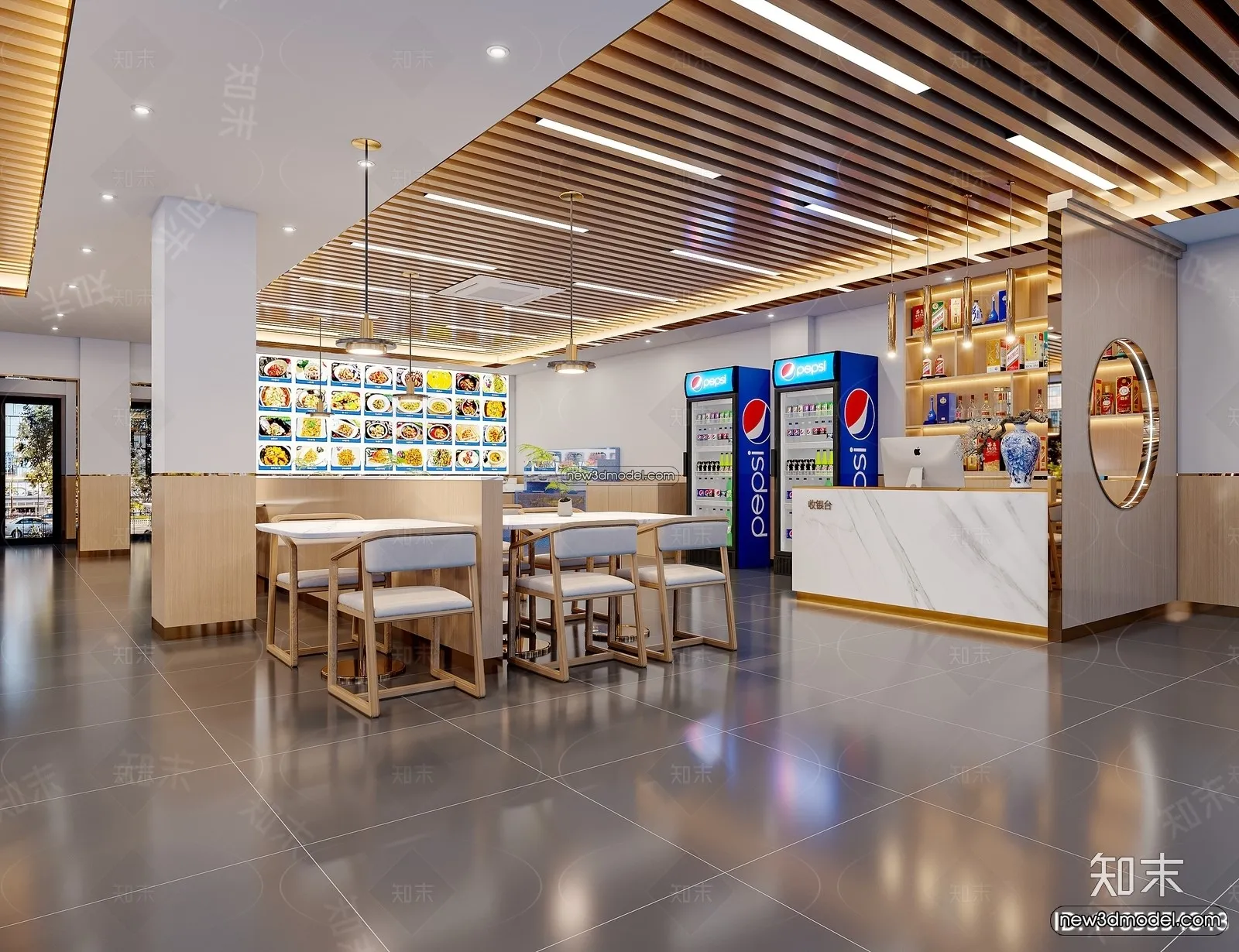 Restaurant and Fastfood 3D Scene - 3D Blocks - 110