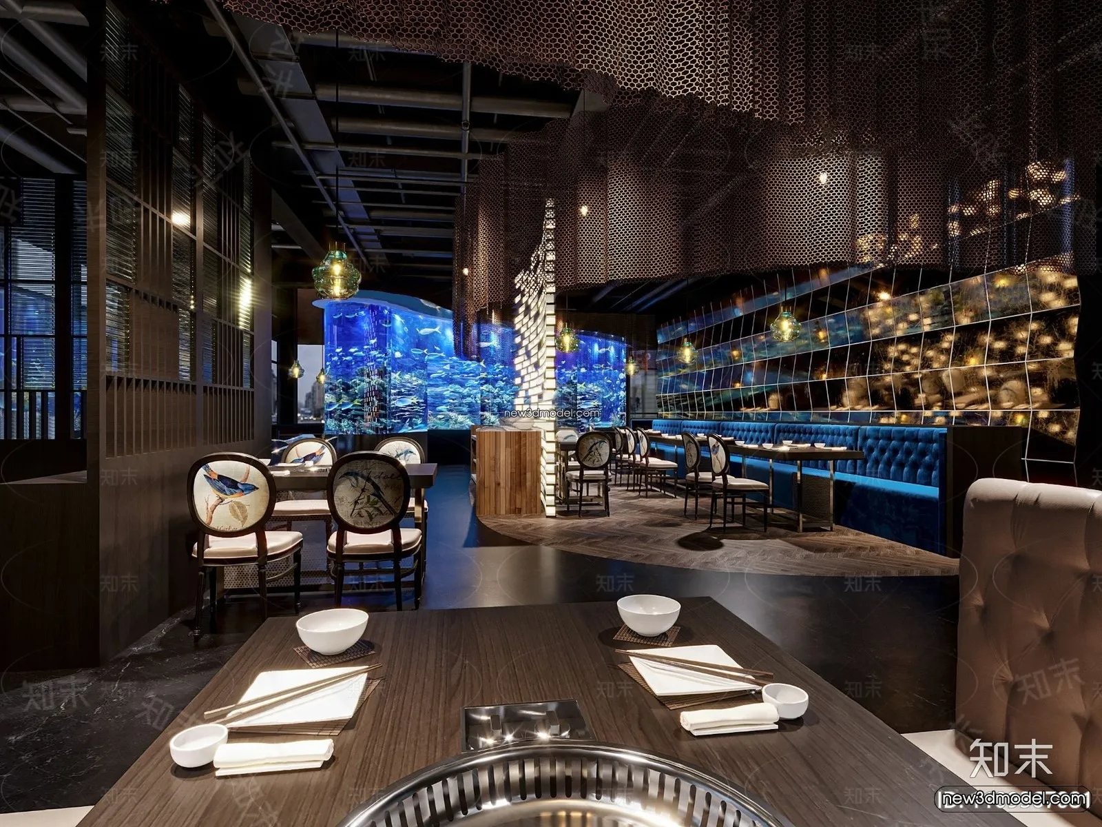 Restaurant and Fastfood 3D Scene - 3D Blocks - 112