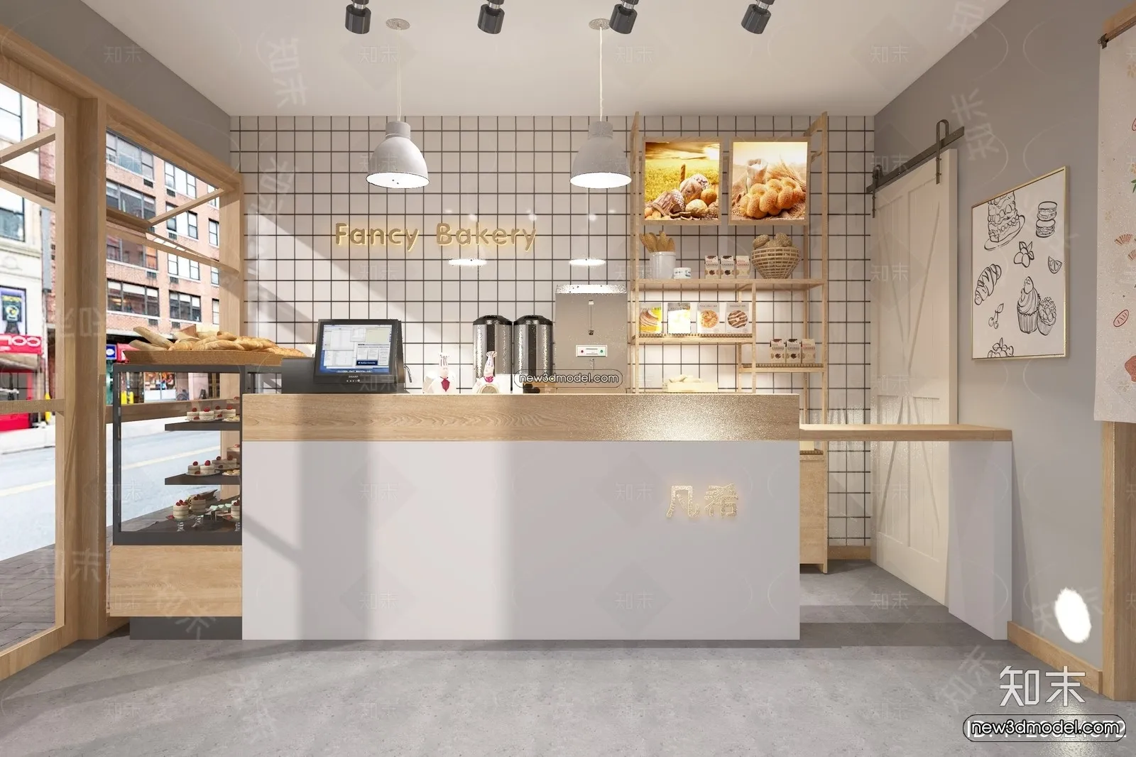 Restaurant and Fastfood 3D Scene - 3D Blocks - 117