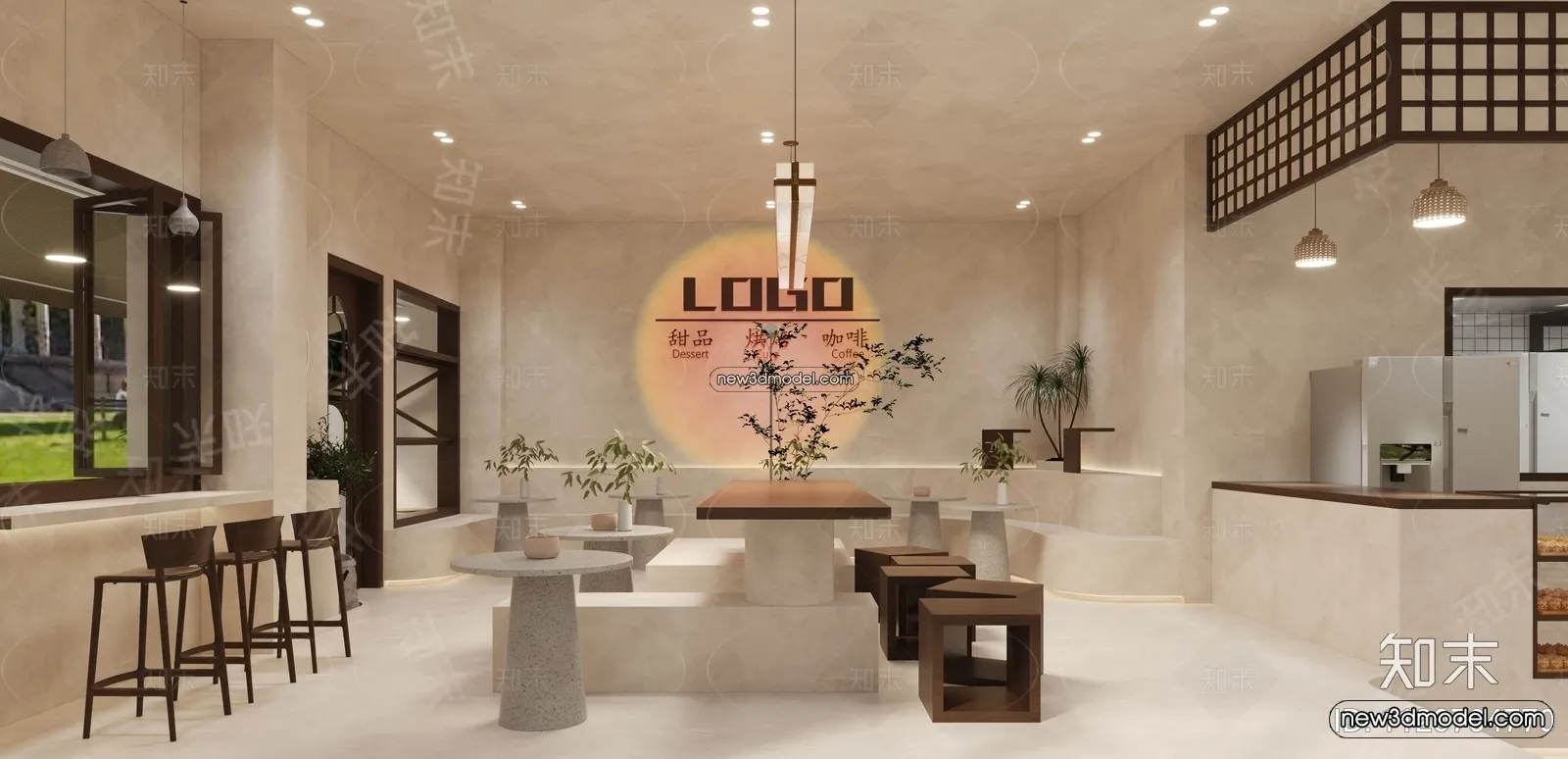 Restaurant and Fastfood 3D Scene - 3D Blocks - 123