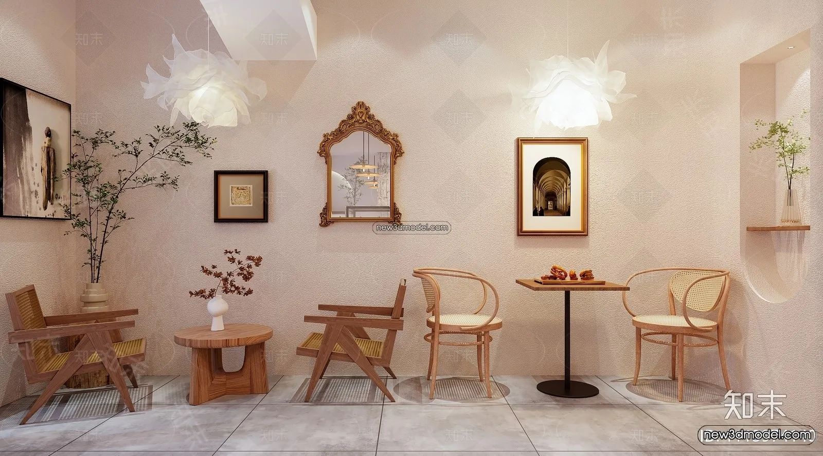 Restaurant and Fastfood 3D Scene - 3D Blocks - 126