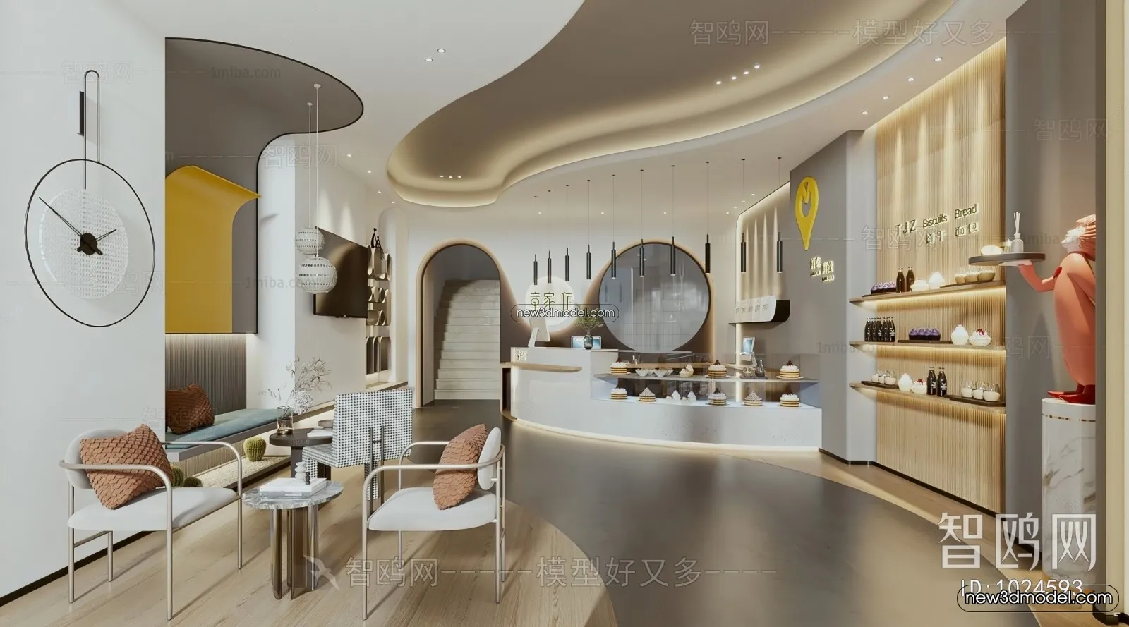 Restaurant and Fastfood 3D Scene - 3D Blocks - 140