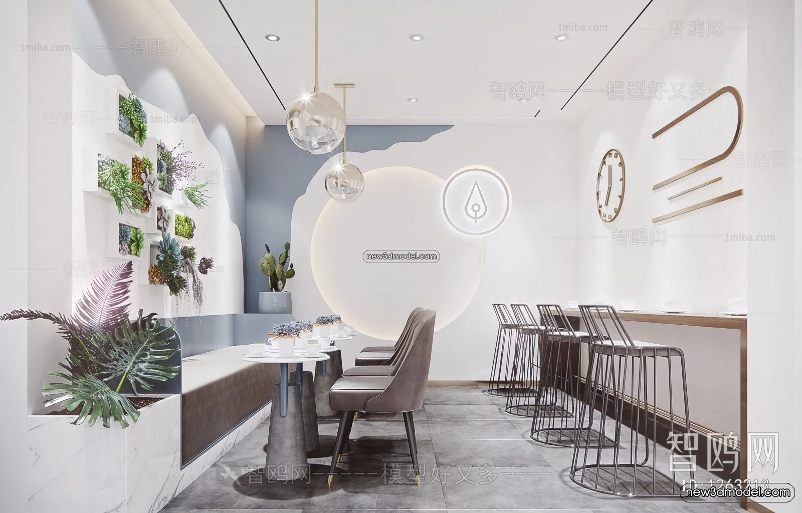 Restaurant and Fastfood 3D Scene - 3D Blocks - 143