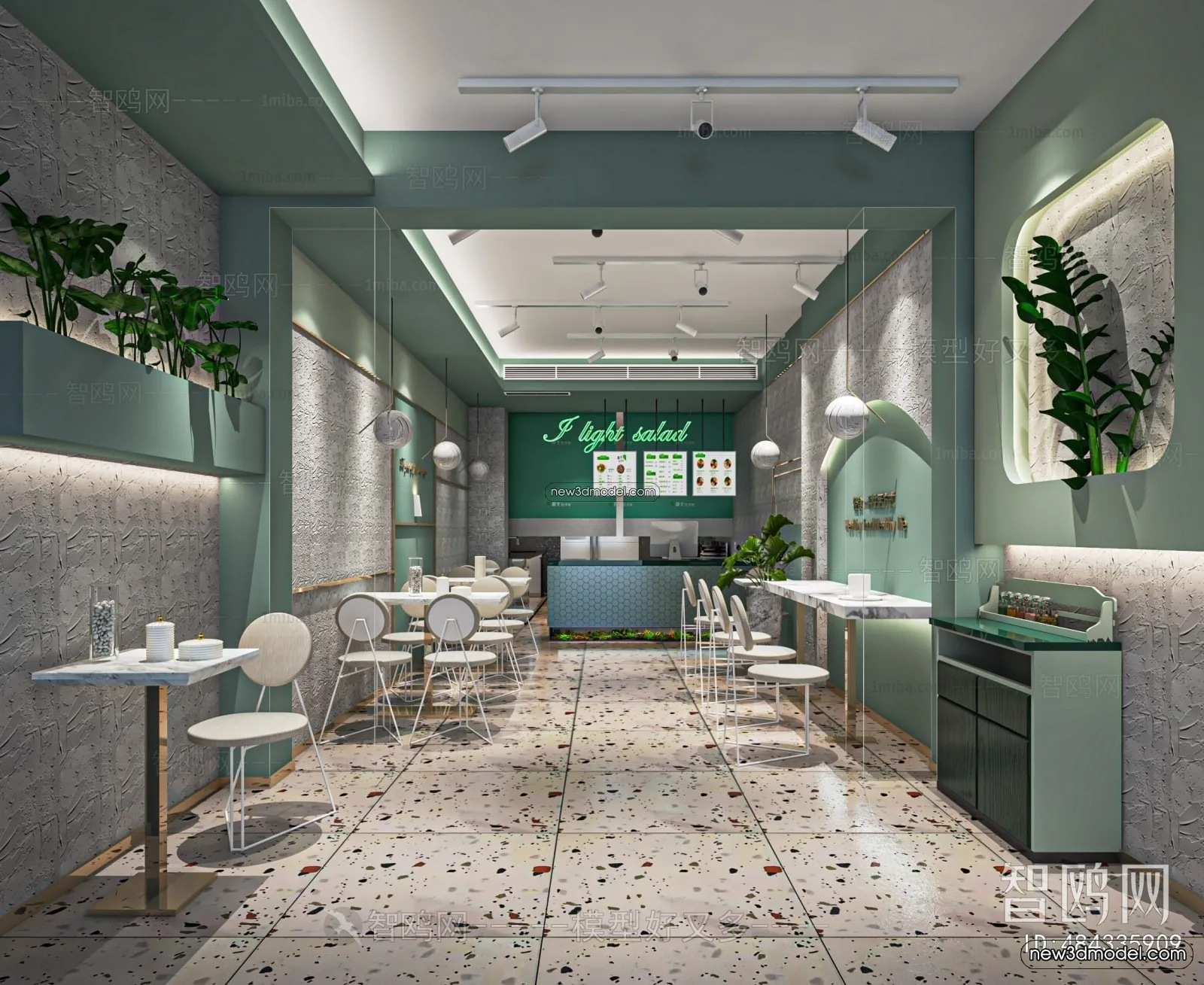 Restaurant and Fastfood 3D Scene - 3D Blocks - 144