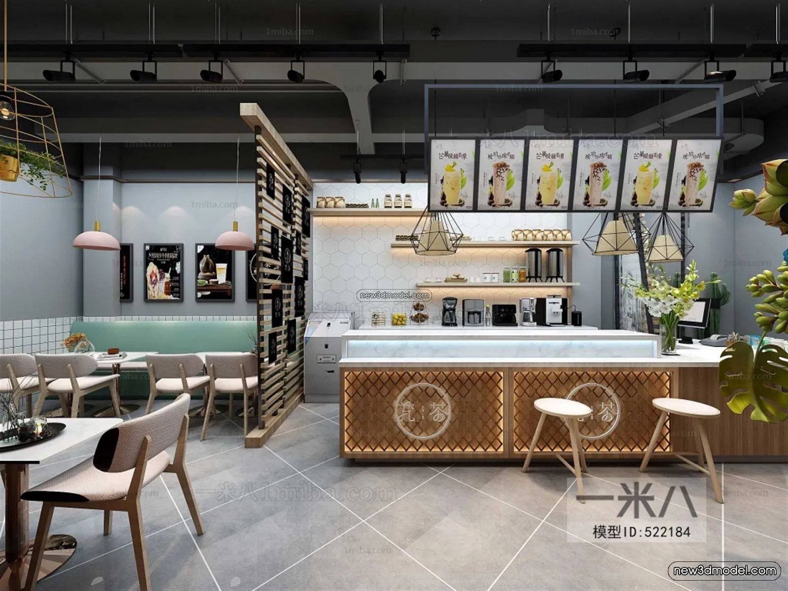 Restaurant and Fastfood 3D Scene - 3D Blocks - 147