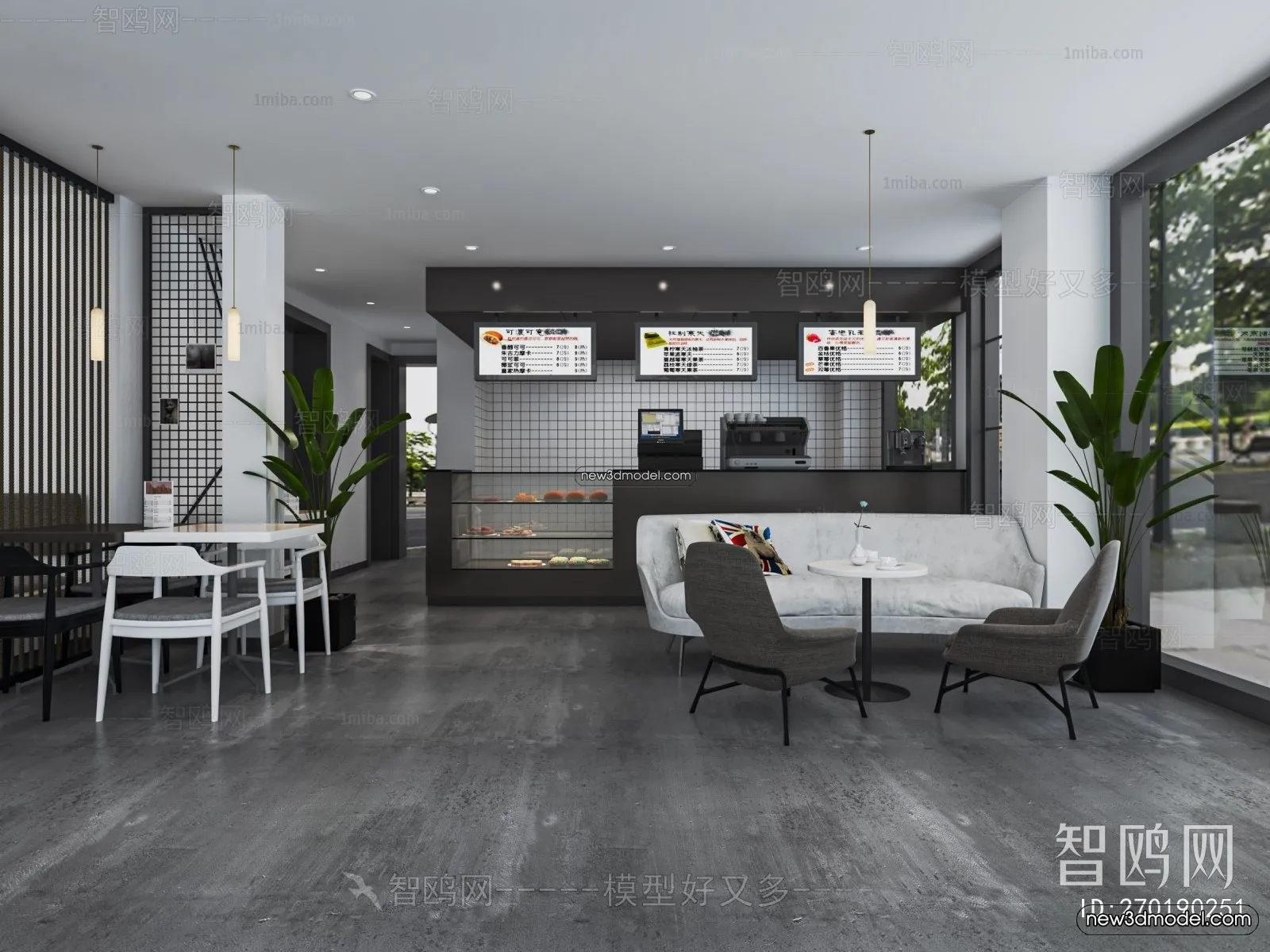 Restaurant and Fastfood 3D Scene - 3D Blocks - 148