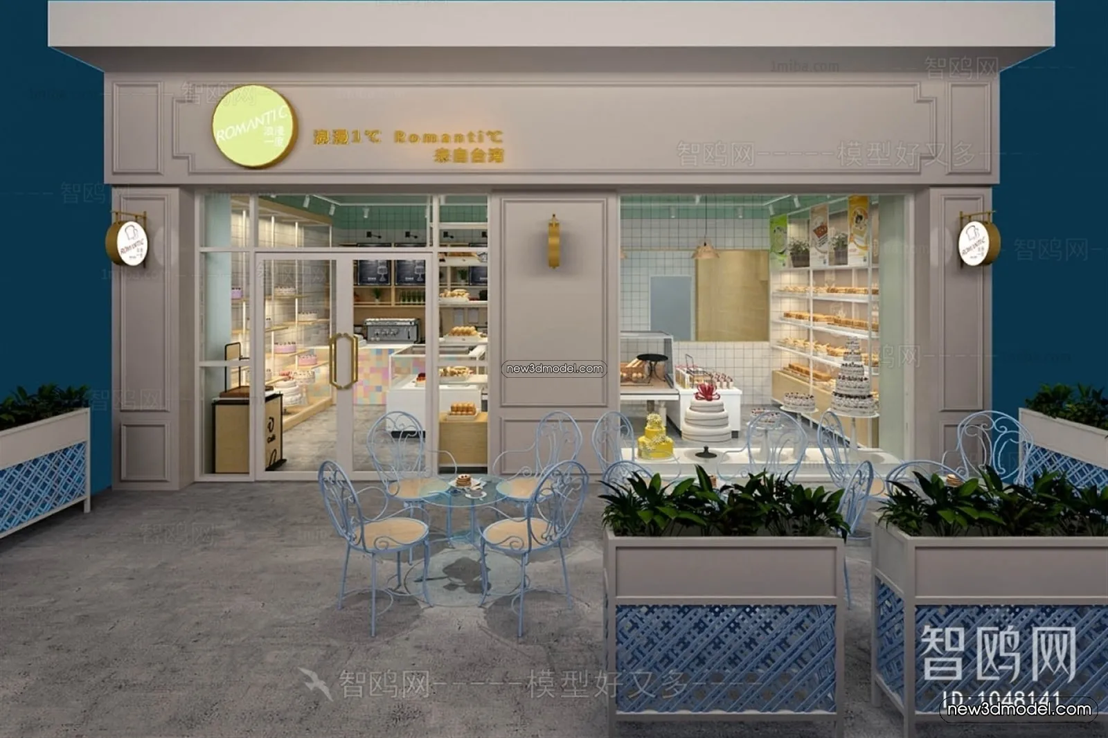 Restaurant and Fastfood 3D Scene - 3D Blocks - 149