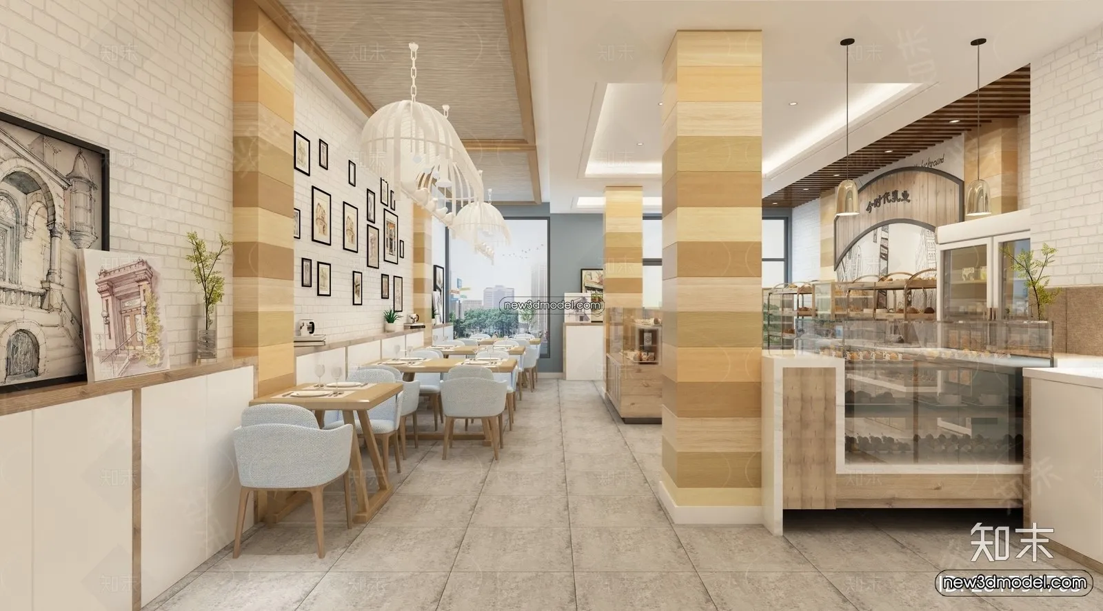 Restaurant and Fastfood 3D Scene - 3D Blocks - 150