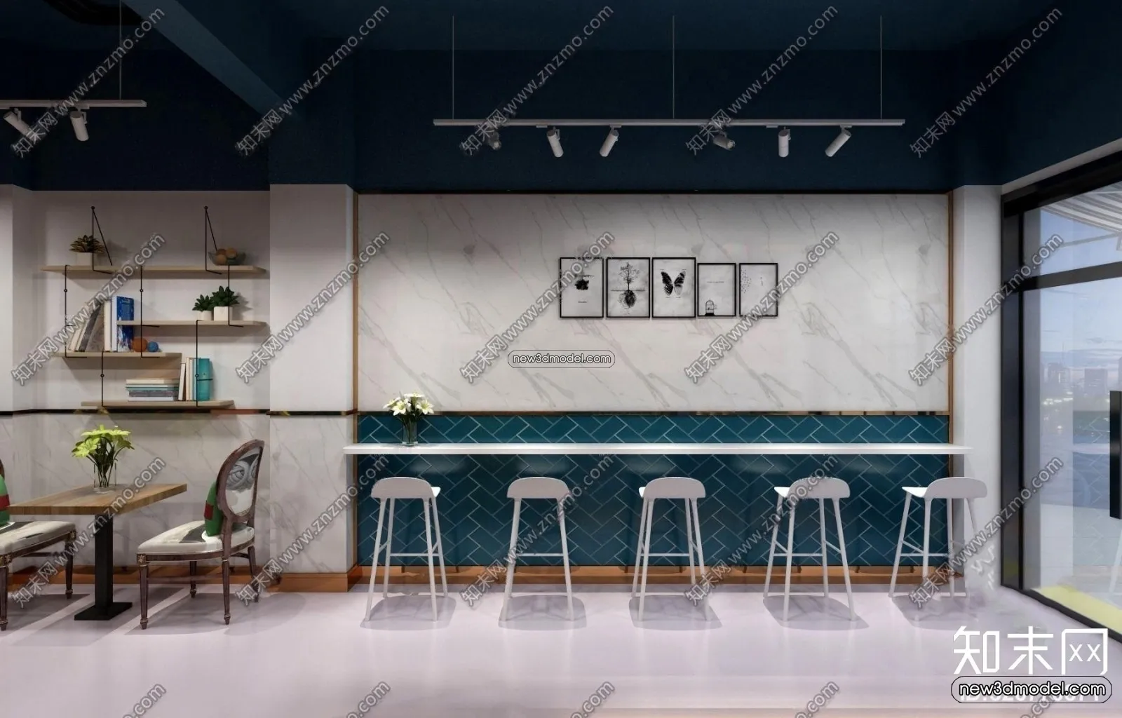 Restaurant and Fastfood 3D Scene - 3D Blocks - 154