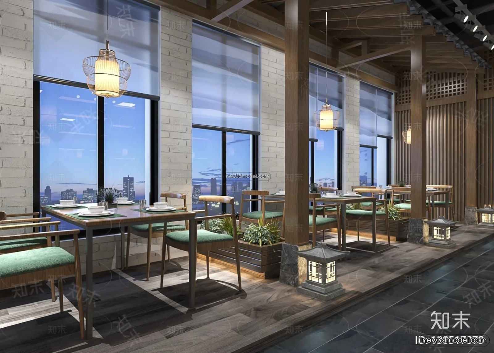 Restaurant and Fastfood 3D Scene - 3D Blocks - 159