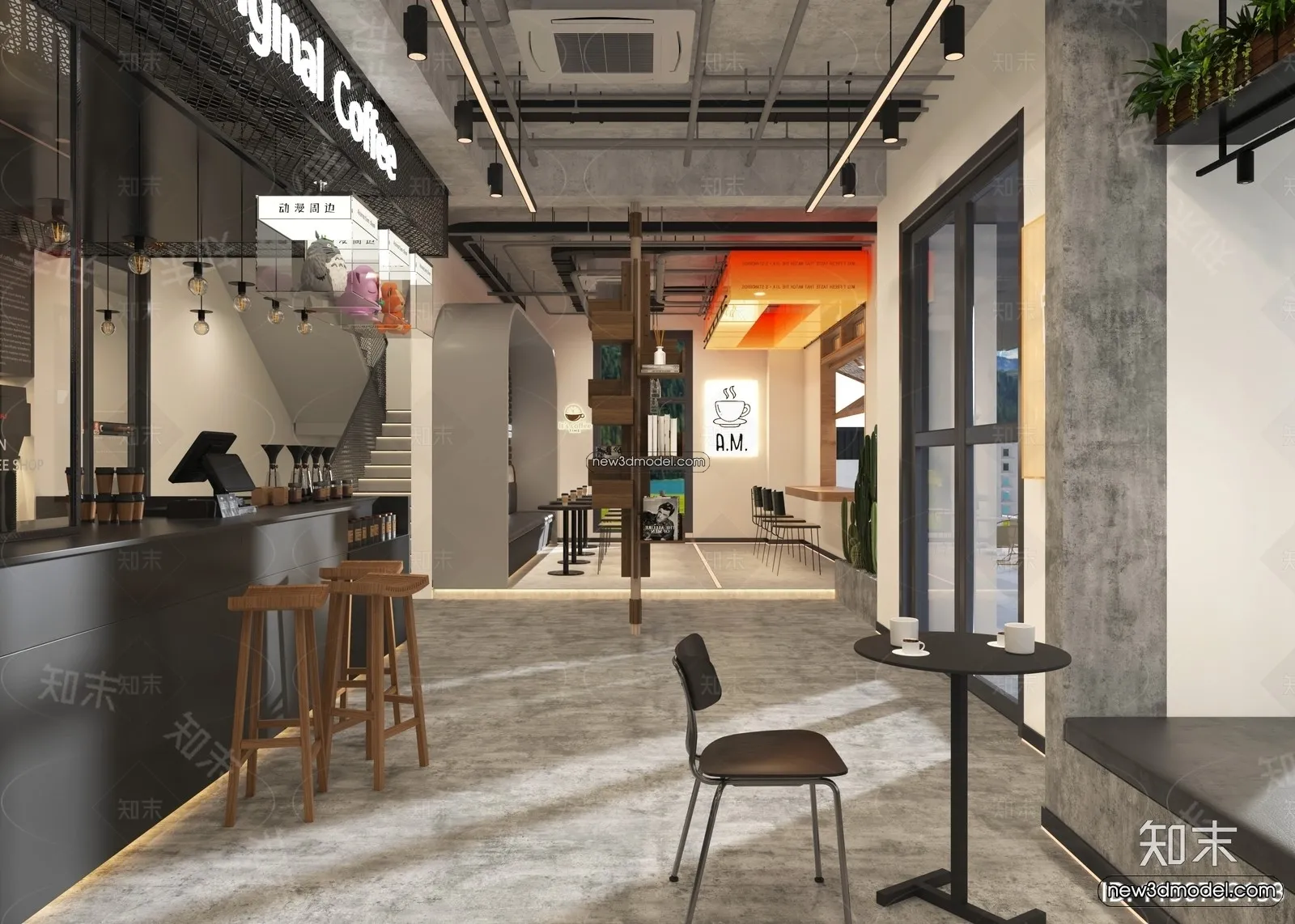 Restaurant and Fastfood 3D Scene - 3D Blocks - 164