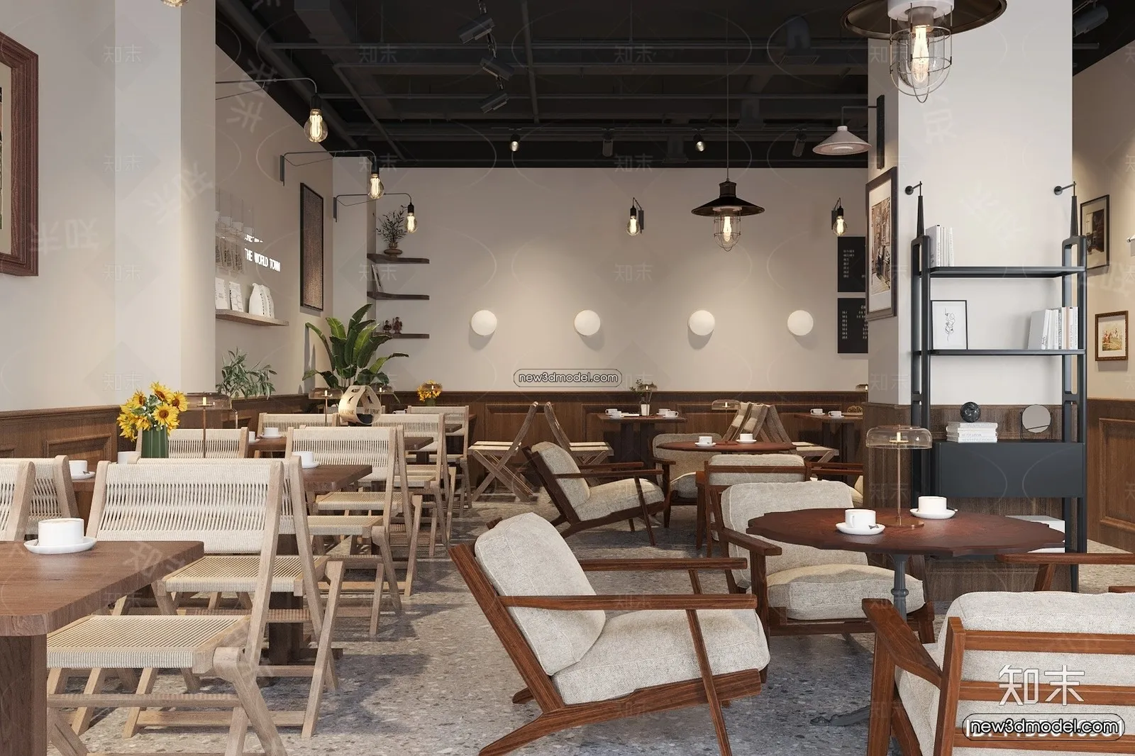 Restaurant and Fastfood 3D Scene - 3D Blocks - 165