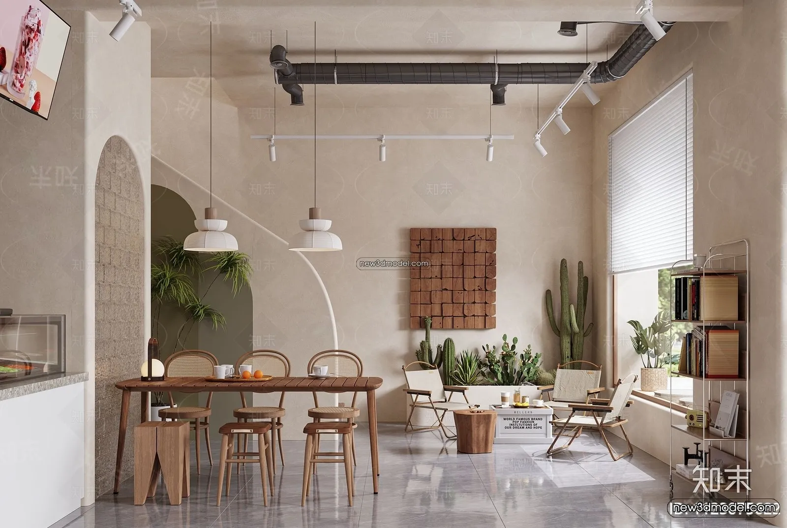 Restaurant and Fastfood 3D Scene - 3D Blocks - 173