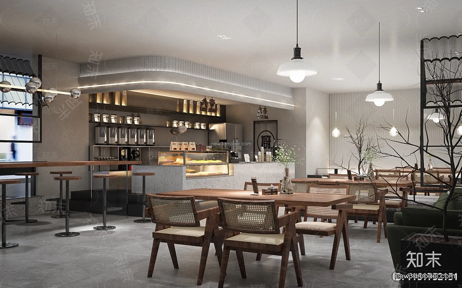 Restaurant and Fastfood 3D Scene - 3D Blocks - 180