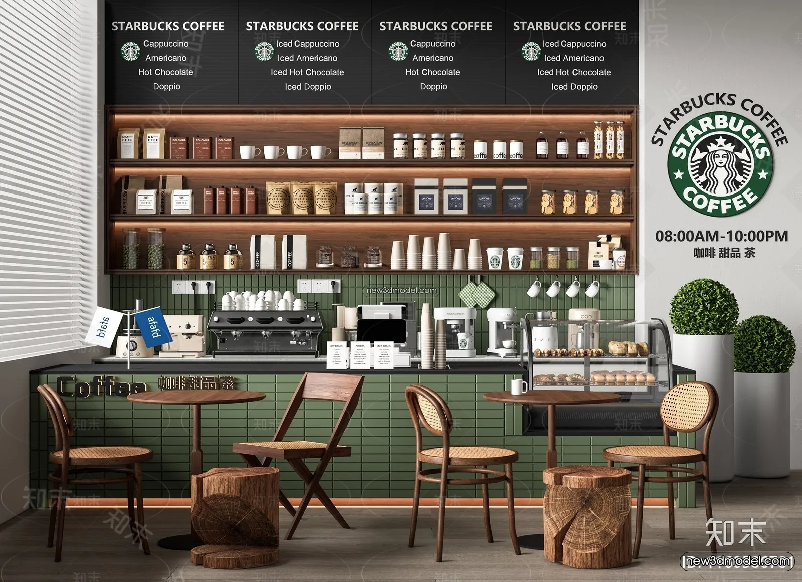 Restaurant and Fastfood 3D Scene - 3D Blocks - 183