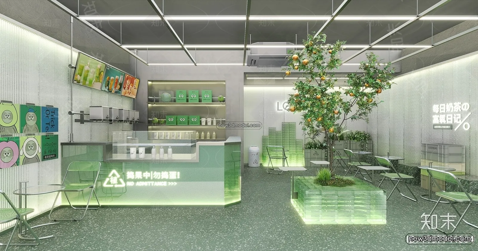 Restaurant and Fastfood 3D Scene - 3D Blocks - 188