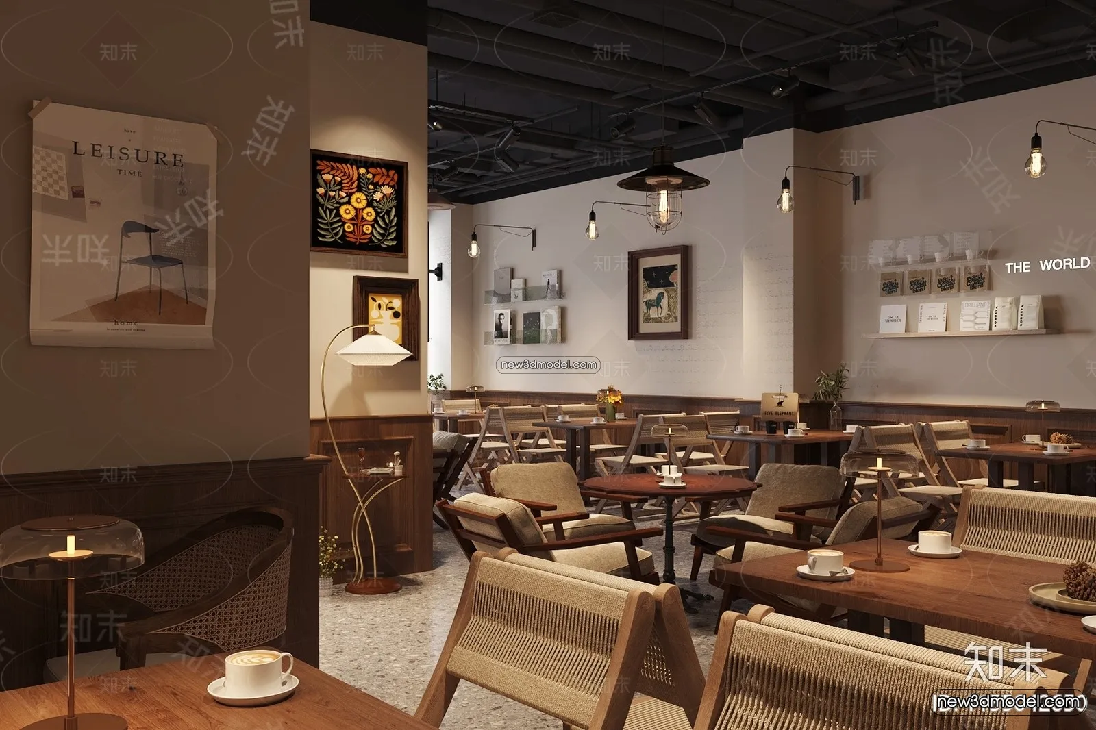 Restaurant and Fastfood 3D Scene - 3D Blocks - 193
