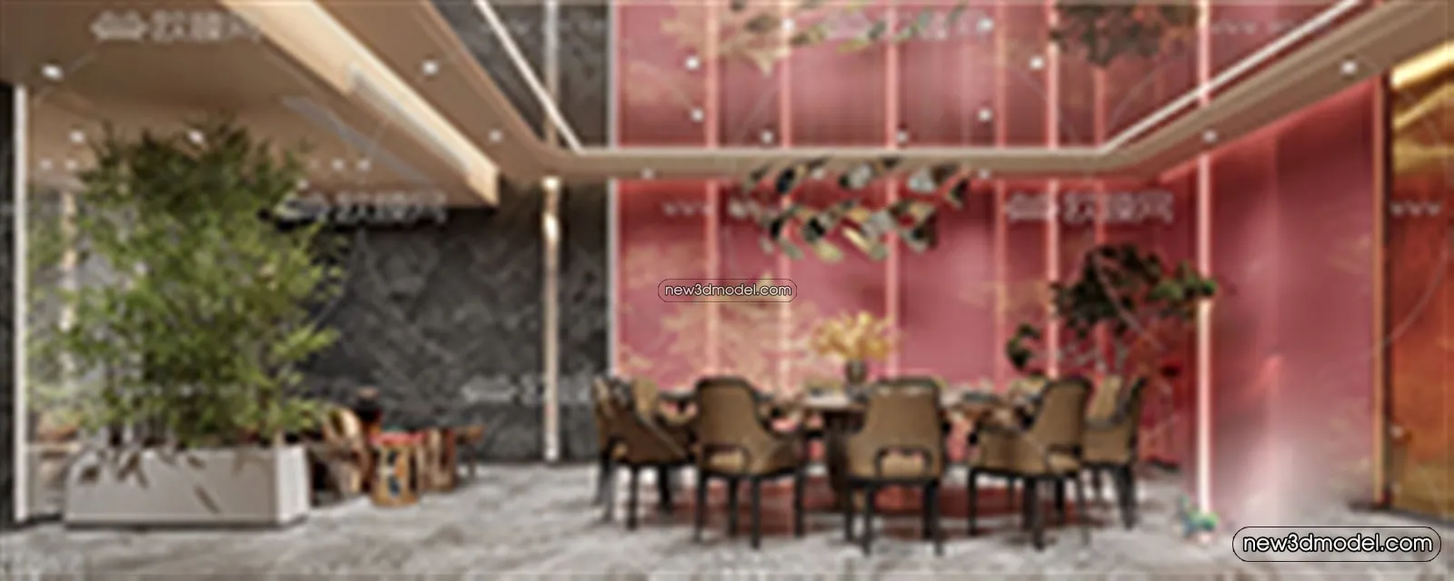 Restaurant and Fastfood 3D Scene - 3D Blocks - 197