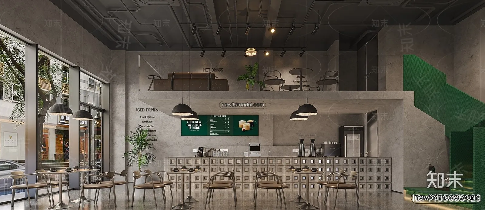 Restaurant and Fastfood 3D Scene - 3D Blocks - 198