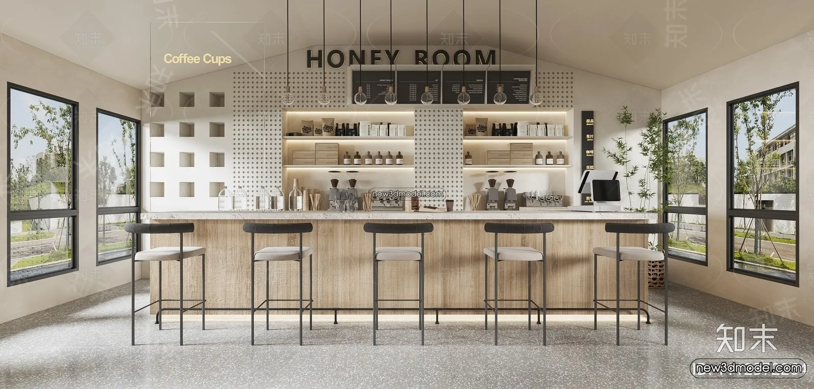 Restaurant and Fastfood 3D Scene - 3D Blocks - 200