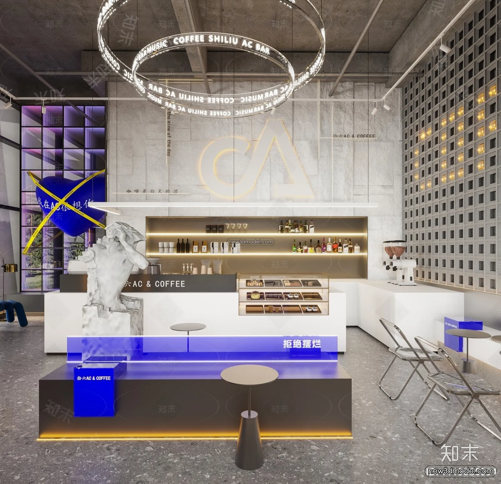 Restaurant and Fastfood 3D Scene - 3D Blocks - 208