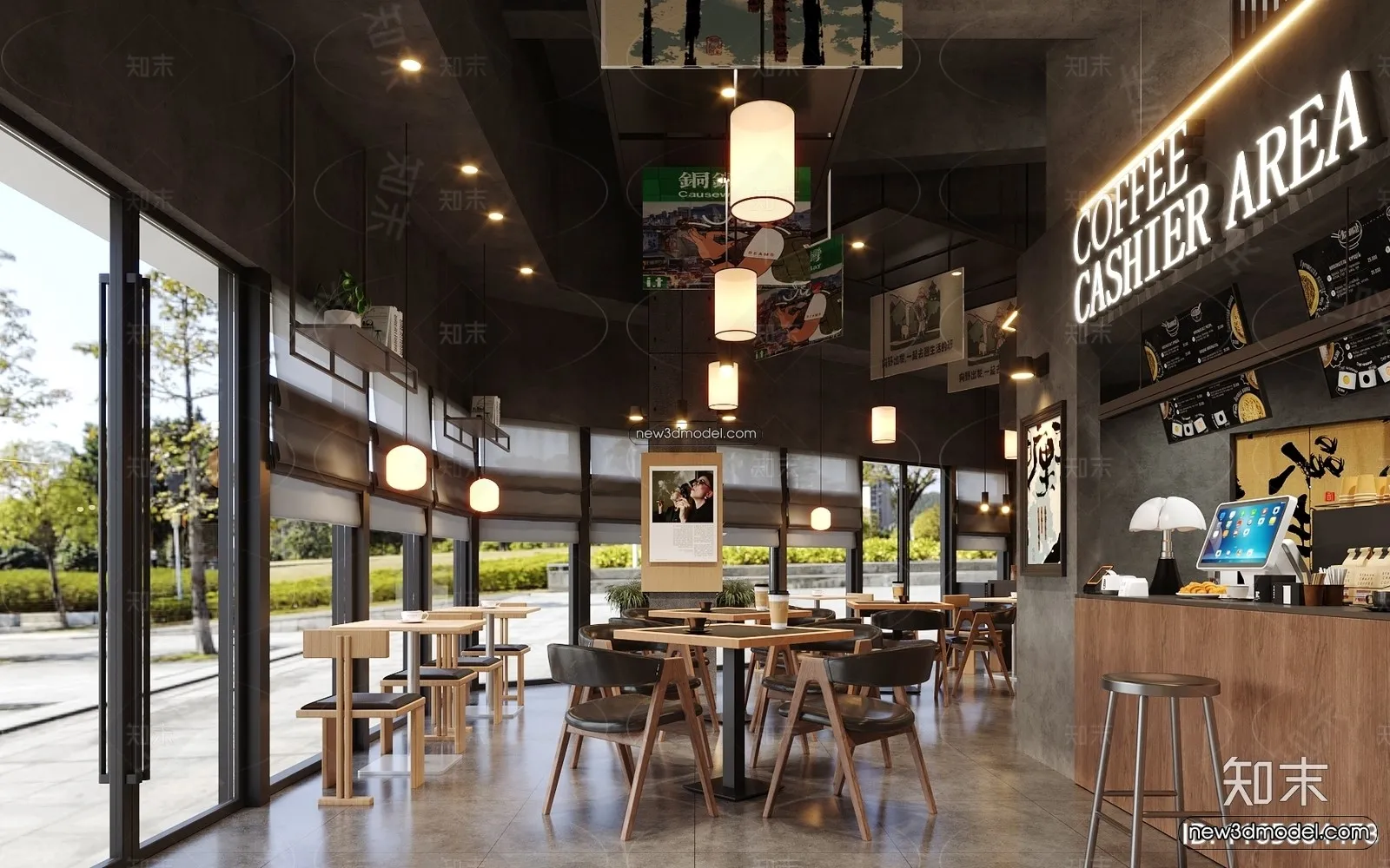 Restaurant and Fastfood 3D Scene - 3D Blocks - 210