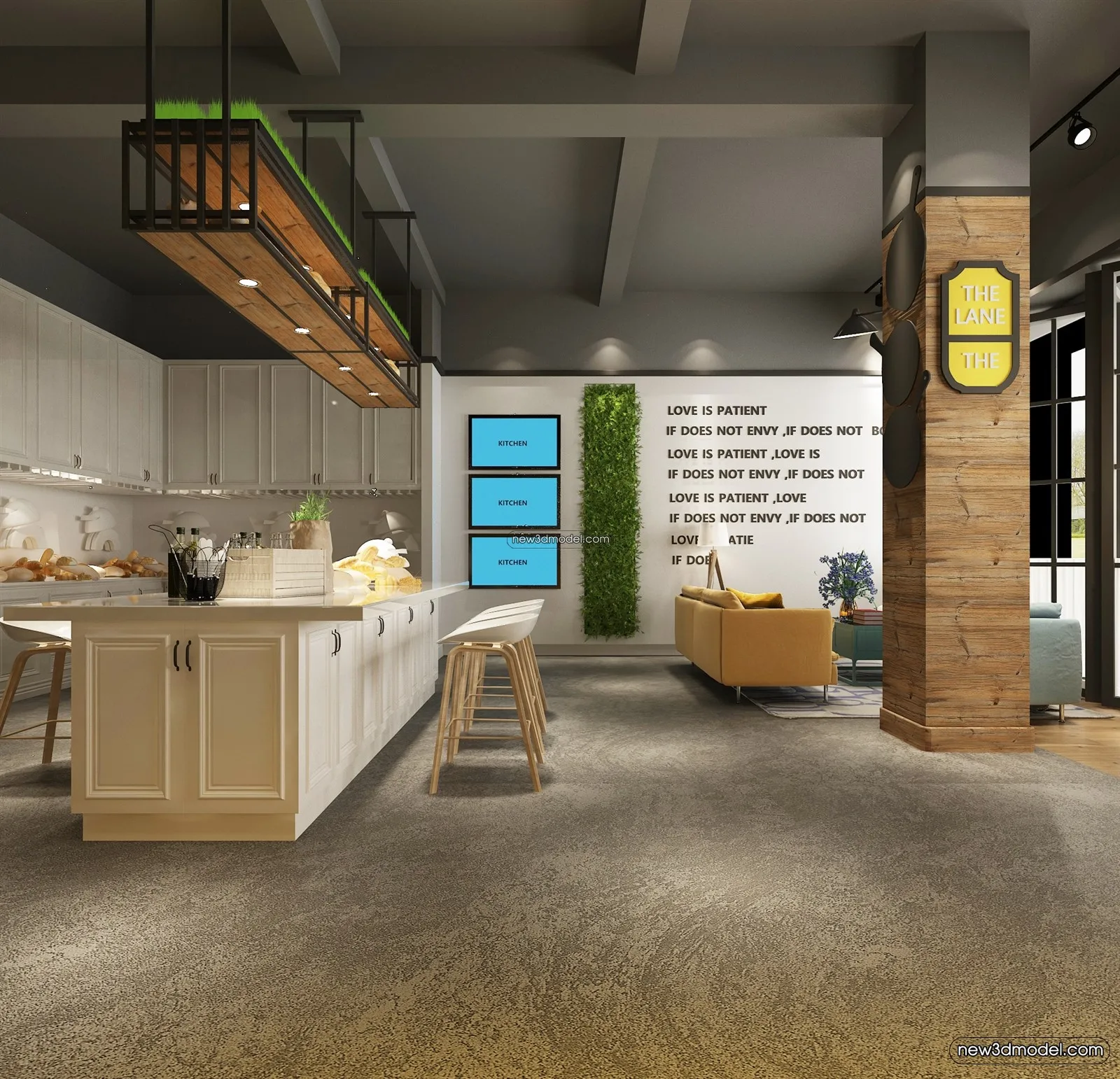 Restaurant and Fastfood 3D Scene - 3D Blocks - 219