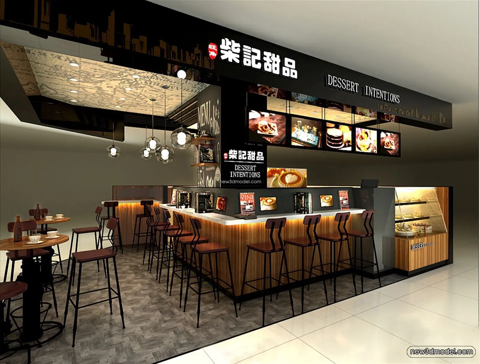 Restaurant and Fastfood 3D Scene - 3D Blocks - 225