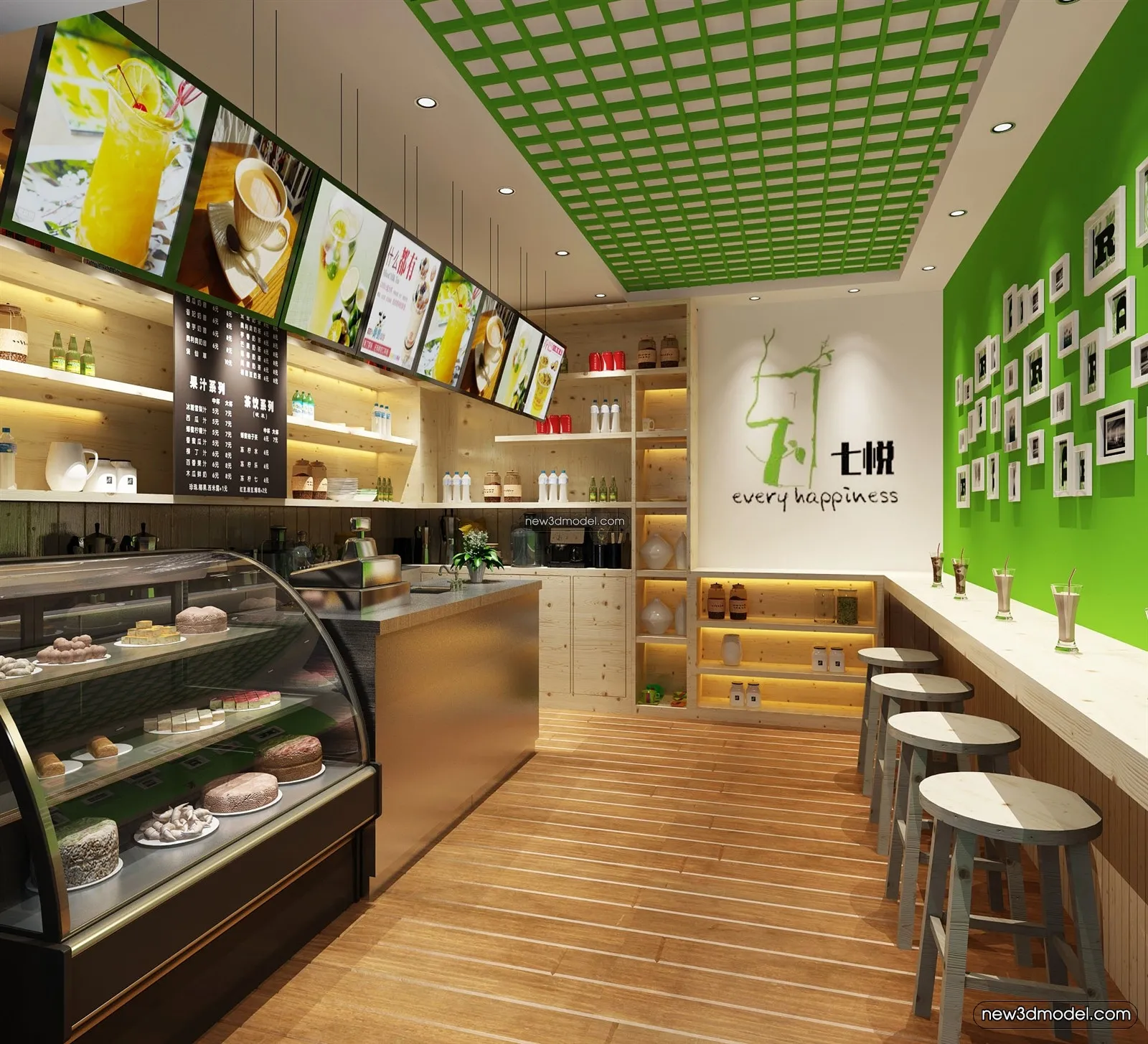 Restaurant and Fastfood 3D Scene - 3D Blocks - 226